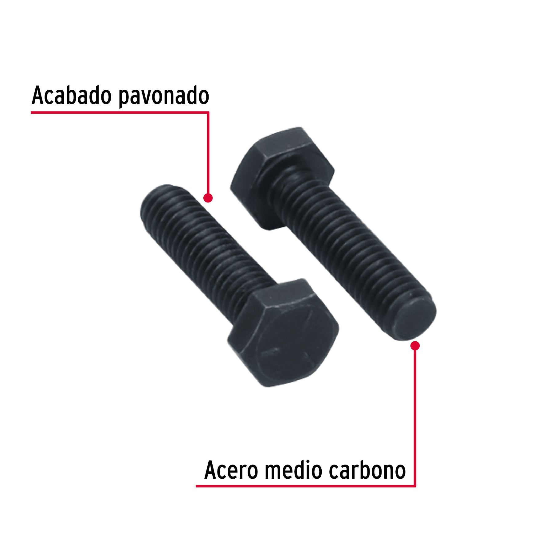 Bolsa con 60 tornillos 5/16" x 1-1/4" acero grado 5, FIERO