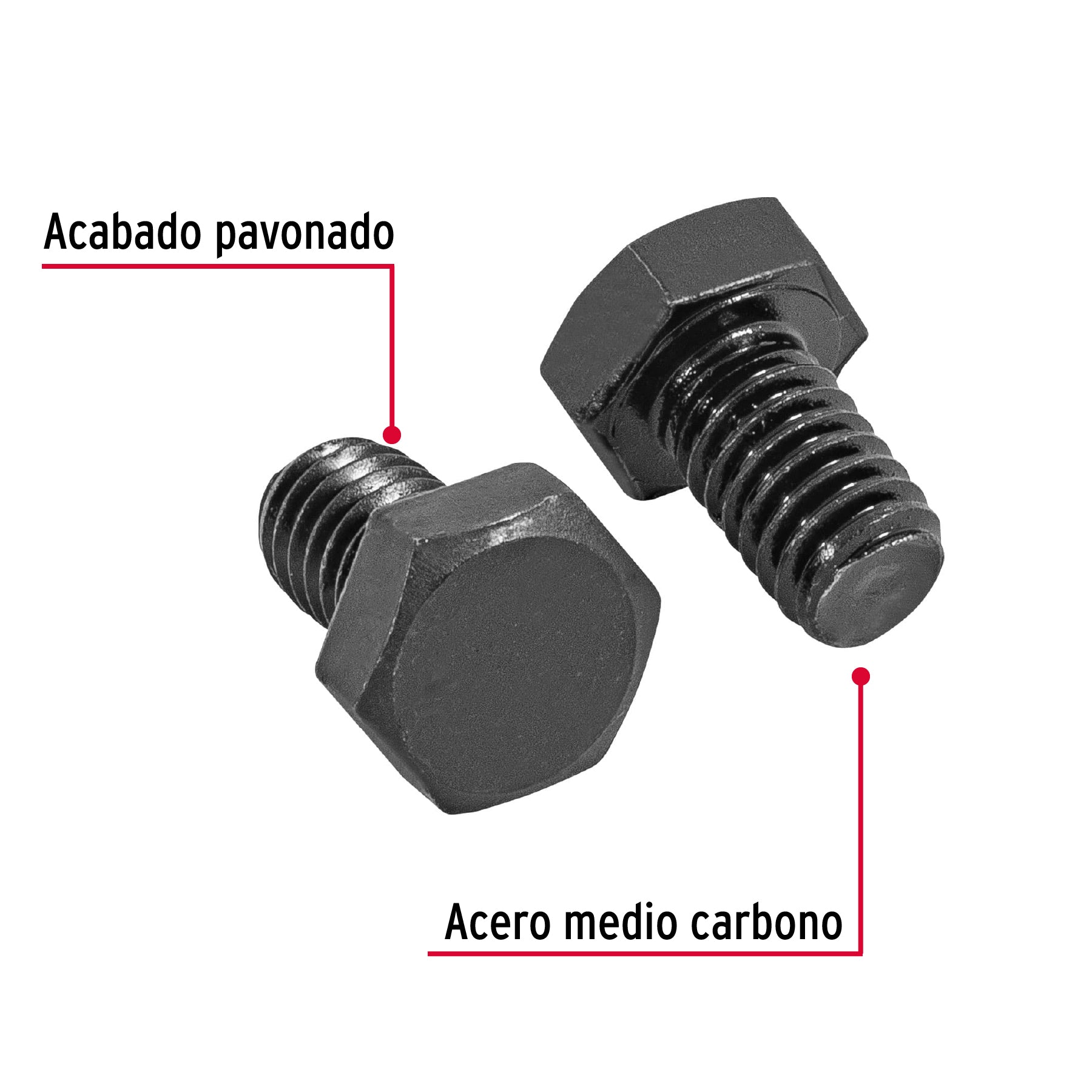 Bolsa con 100 tornillos 5/16" x 1/2" acero grado 5, FIERO
