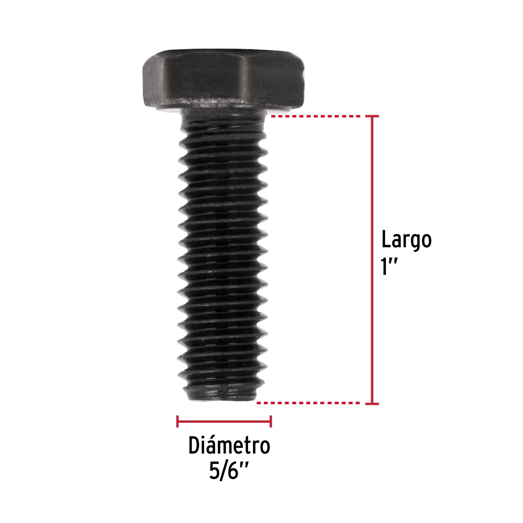 Bolsa con 60 tornillos 5/16" x 1" acero grado 5, FIERO