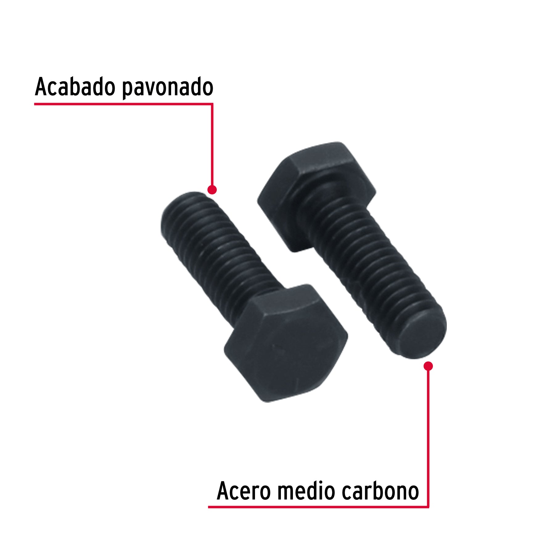 Bolsa con 60 tornillos 5/16" x 1" acero grado 5, FIERO