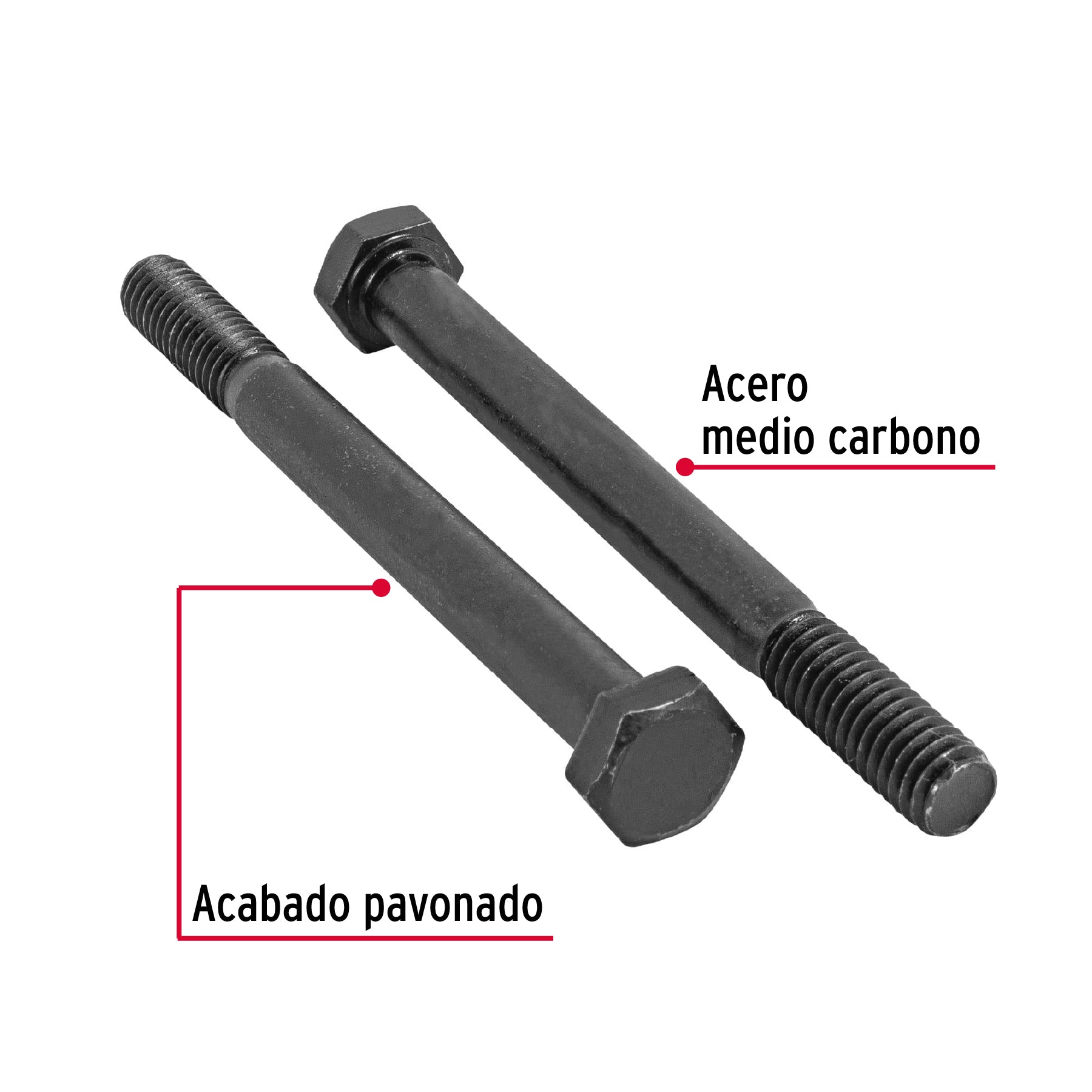 Bolsa con 50 tornillos 5/16" x 3-1/2" acero grado 5, FIERO