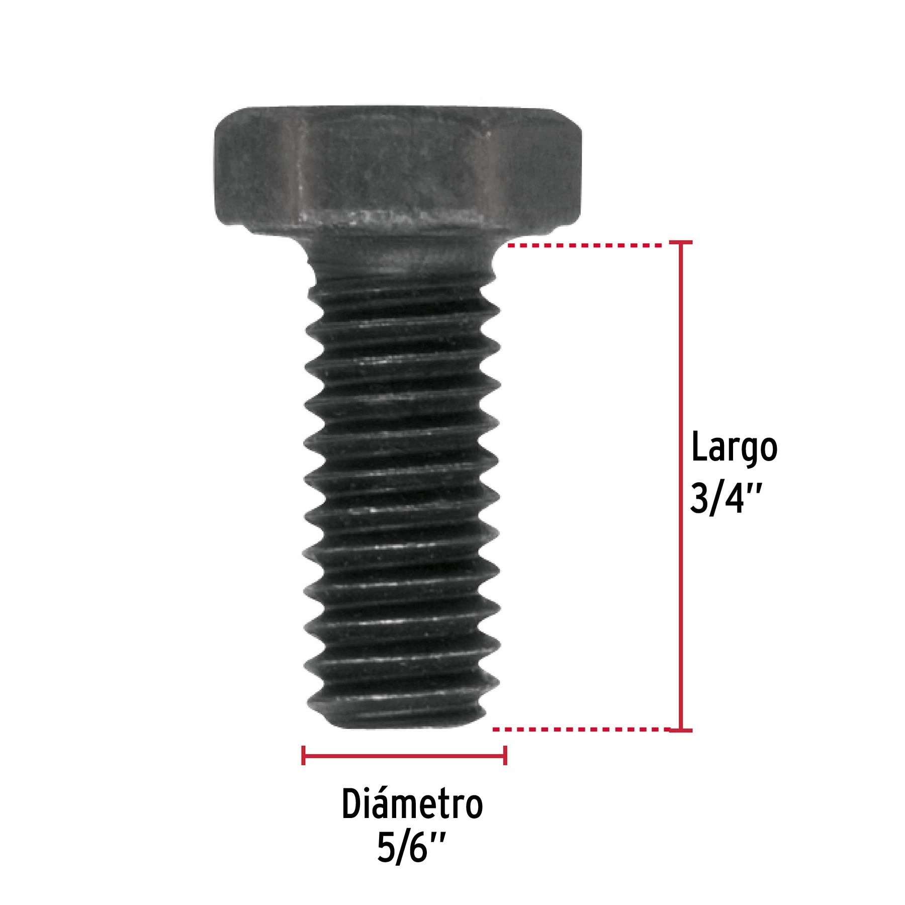 Bolsa con 80 tornillos 5/16" x 3/4" acero grado 5, FIERO