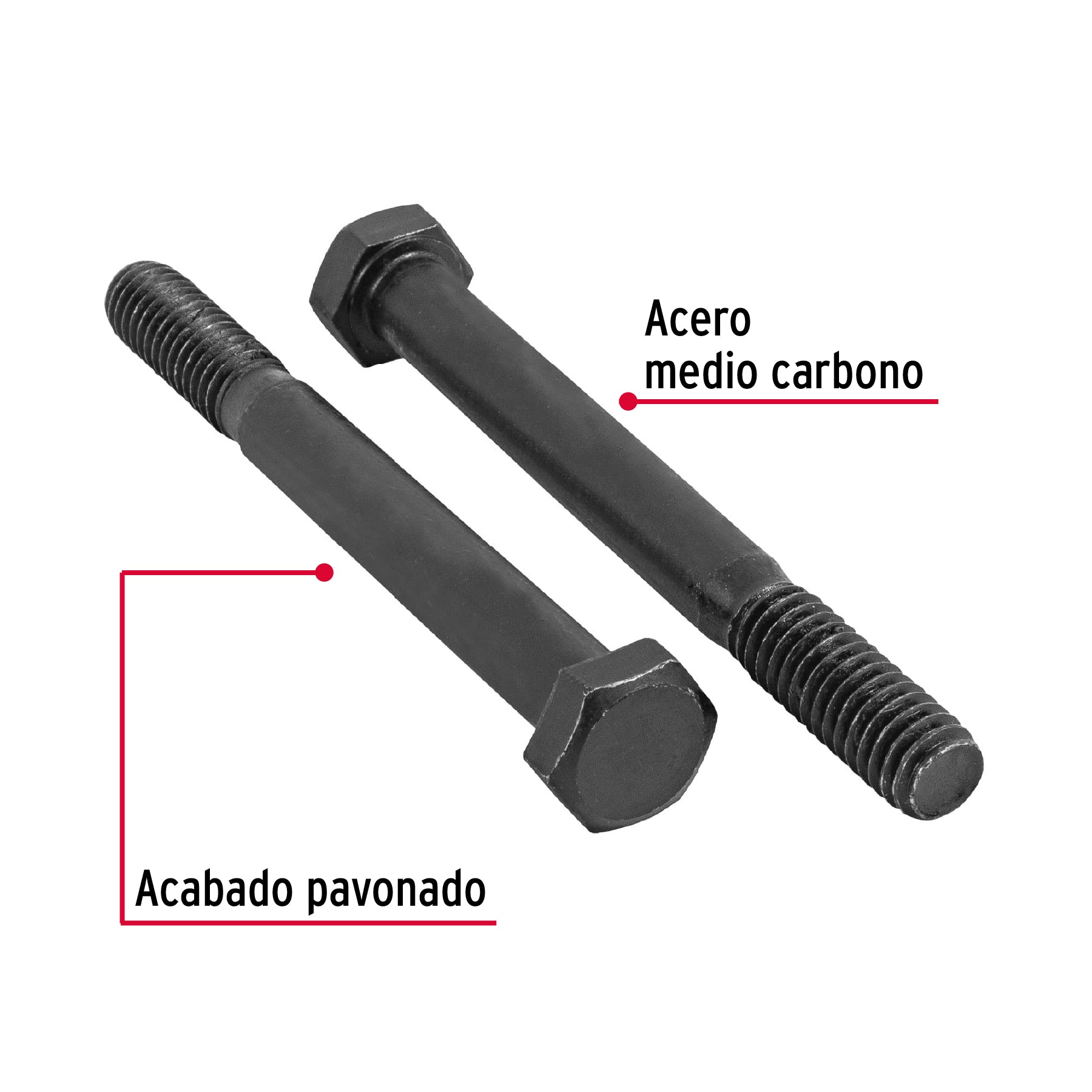 Bolsa con 60 tornillos 5/16" x 3" acero grado 5, FIERO