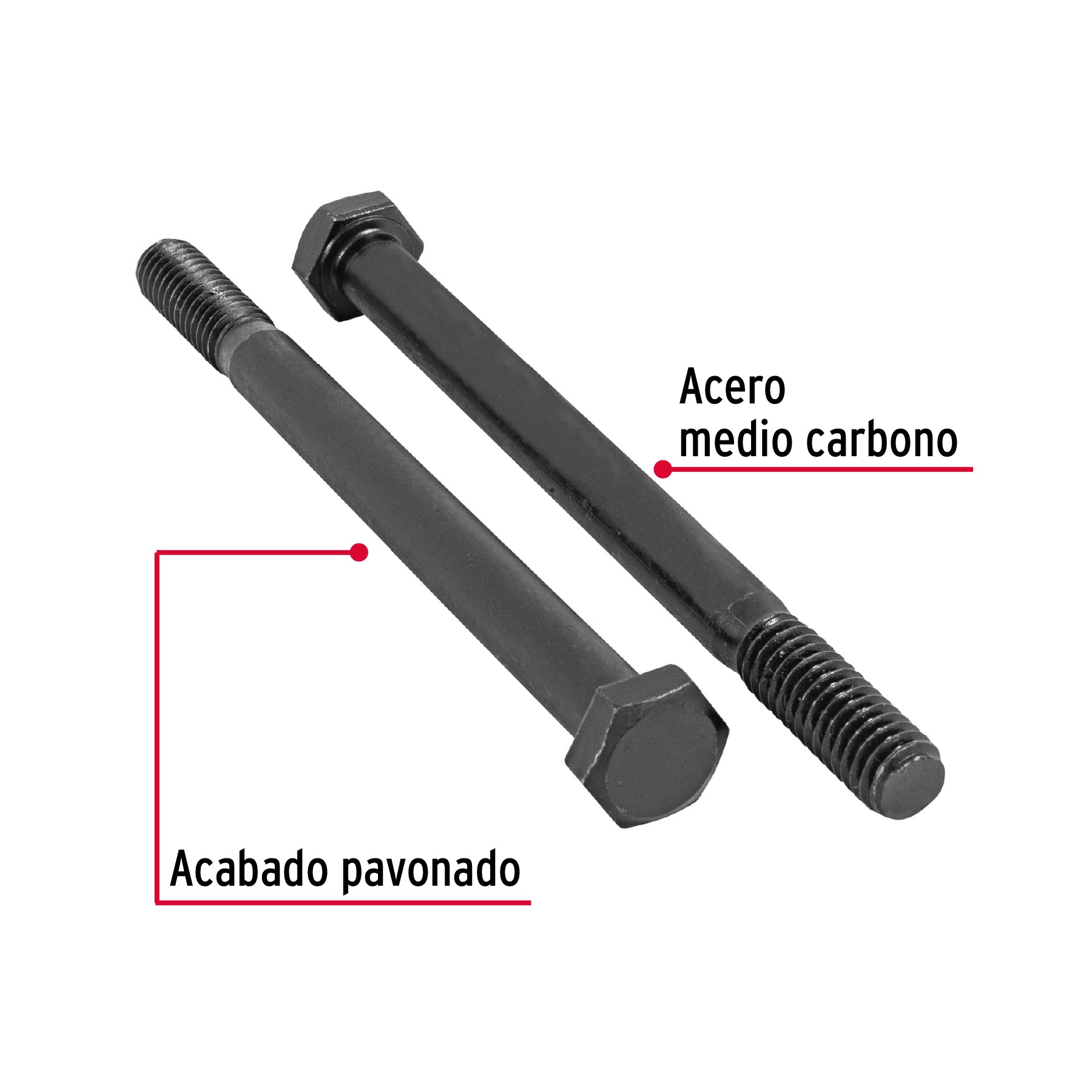 Bolsa con 50 tornillos 5/16" x 4" acero grado 5, FIERO
