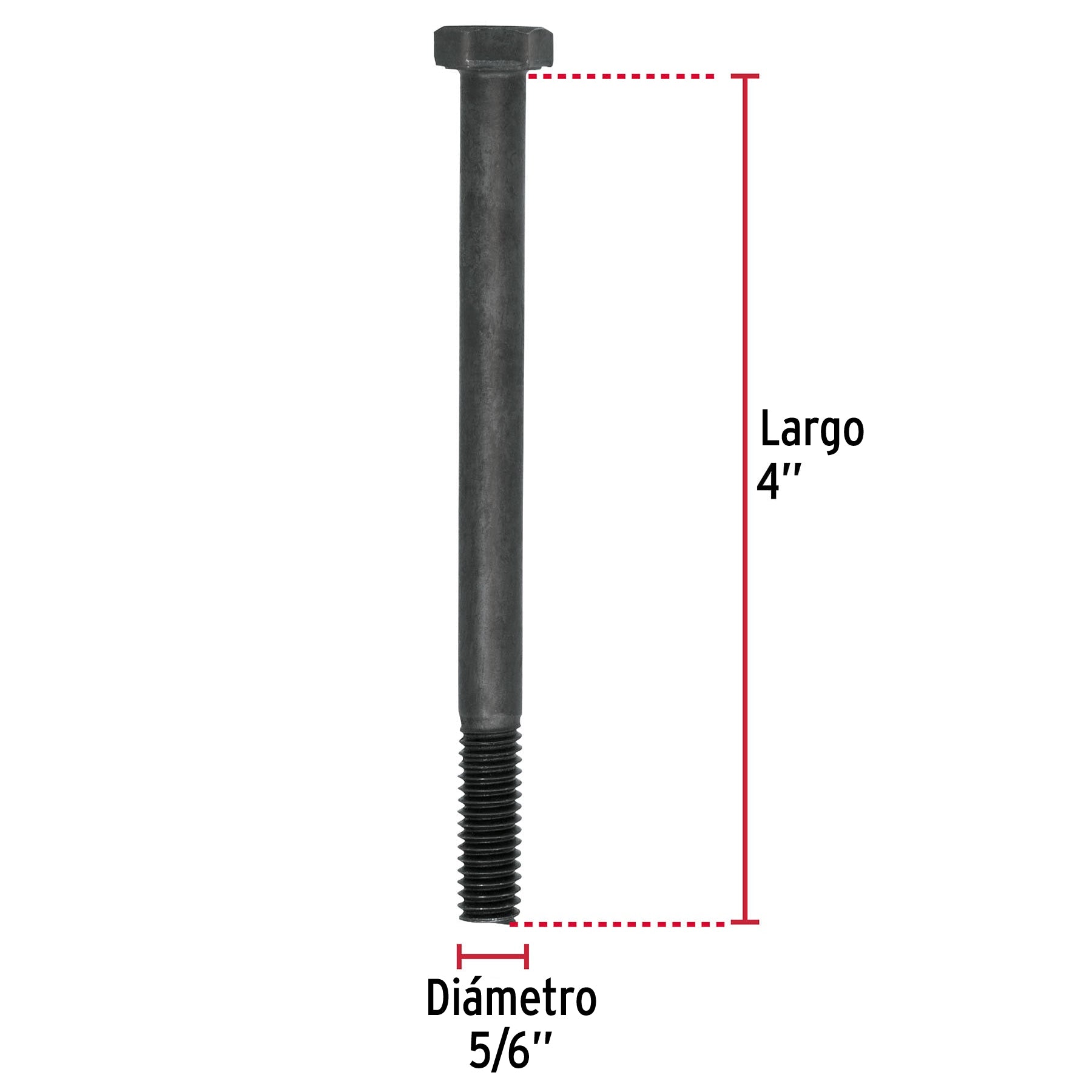 Bolsa con 50 tornillos 5/16" x 4" acero grado 5, FIERO