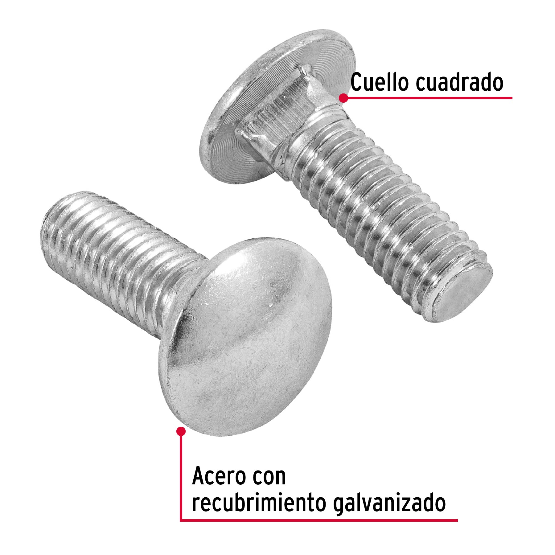 Bolsa con 30 tornillos 1/2" x 1-1/2" tipo coche, FIERO