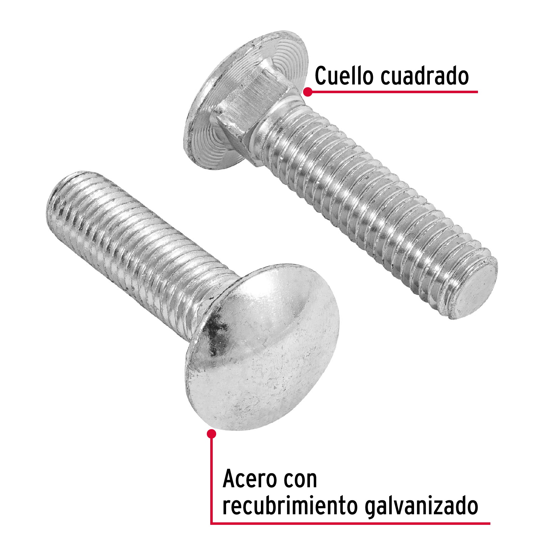 Bolsa con 30 tornillos 1/2" x 2" tipo coche, FIERO