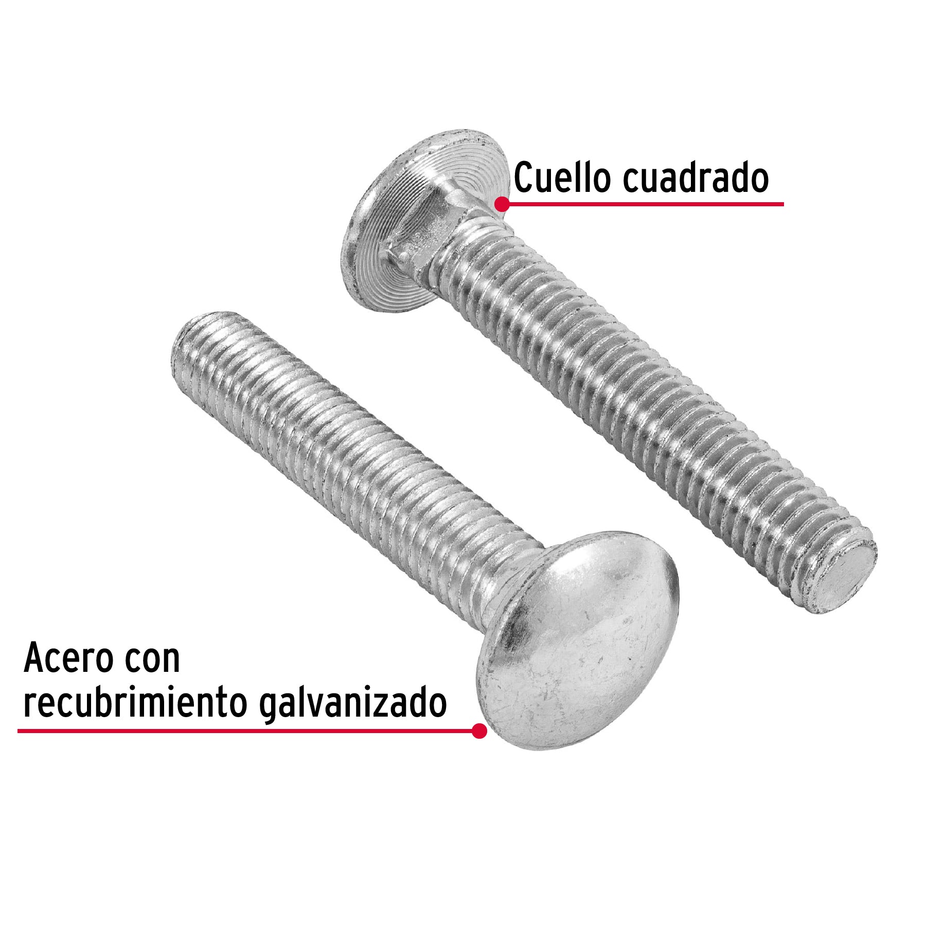 Bolsa con 20 tornillos 1/2" x 3" tipo coche, FIERO