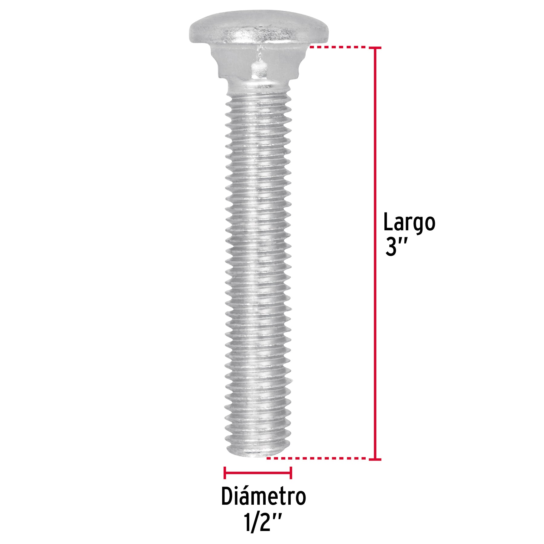 Bolsa con 20 tornillos 1/2" x 3" tipo coche, FIERO