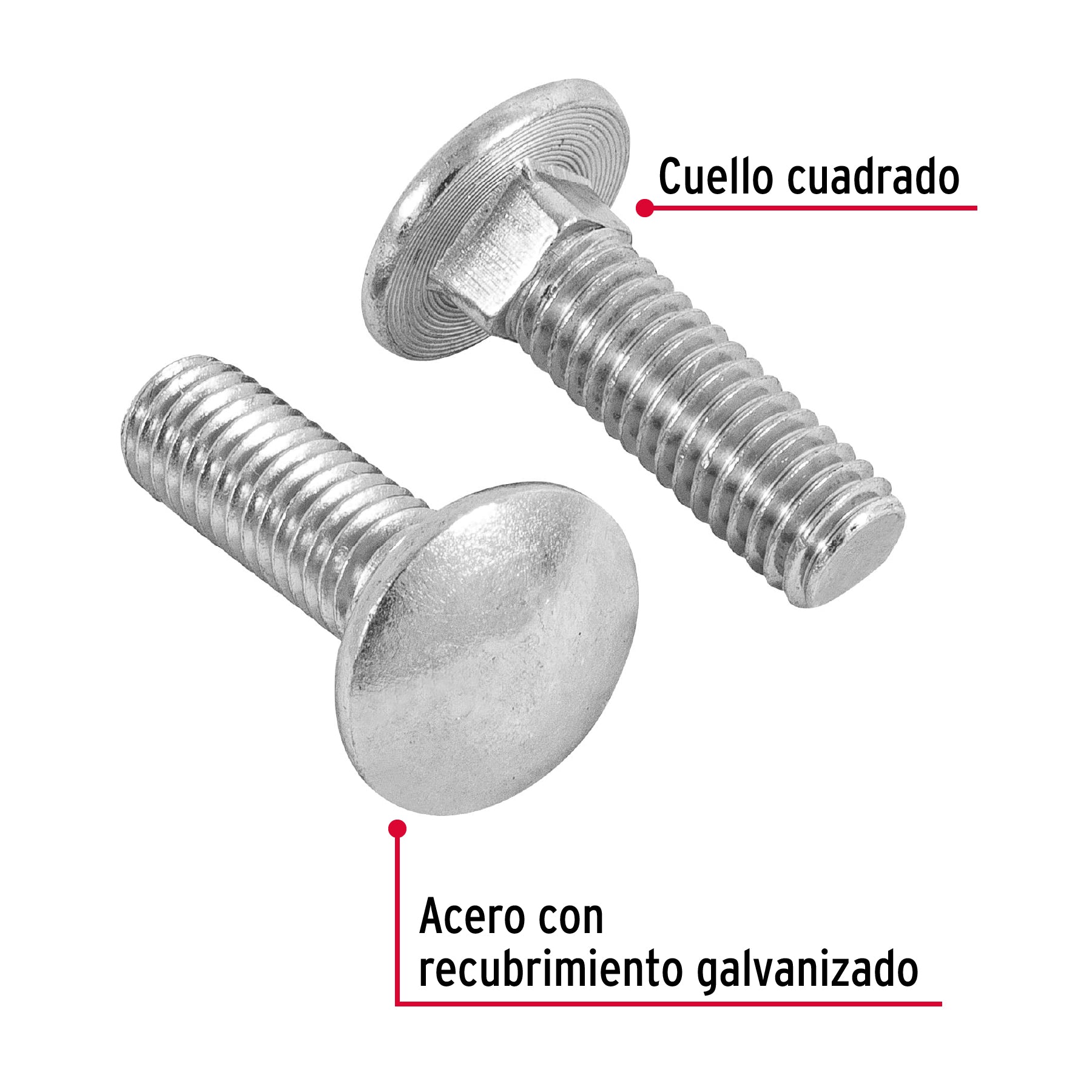 Bolsa con 40 tornillos 3/8" x 1-1/4" tipo coche, FIERO
