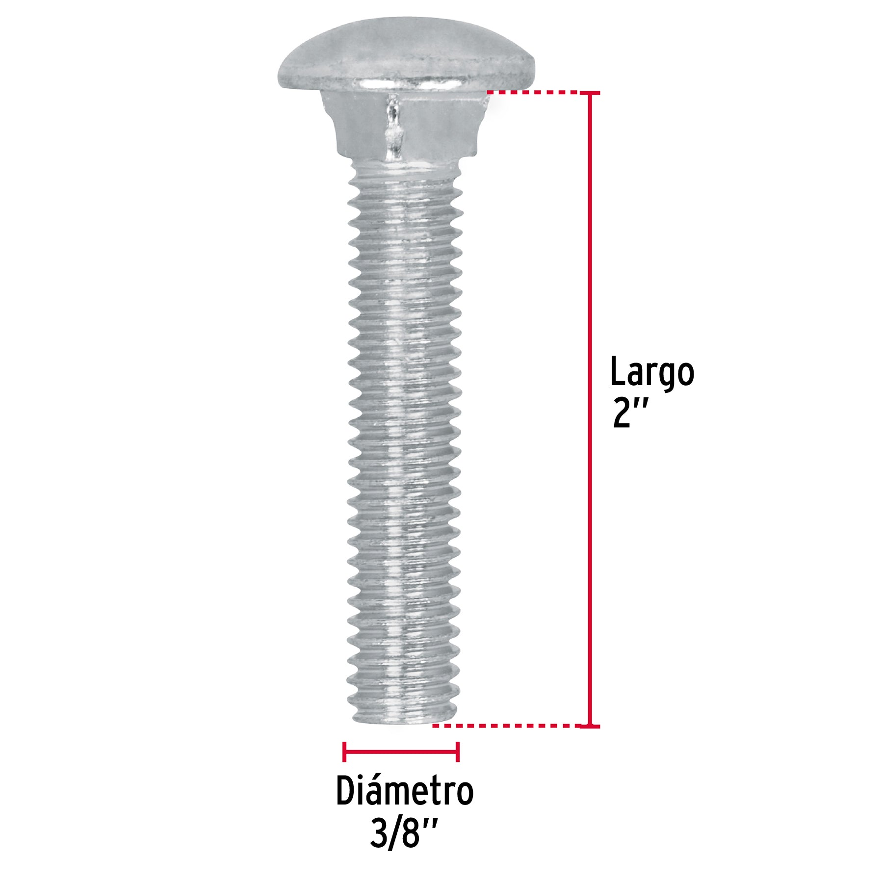 Bolsa con 60 tornillos 3/8" x 2" tipo coche, FIERO