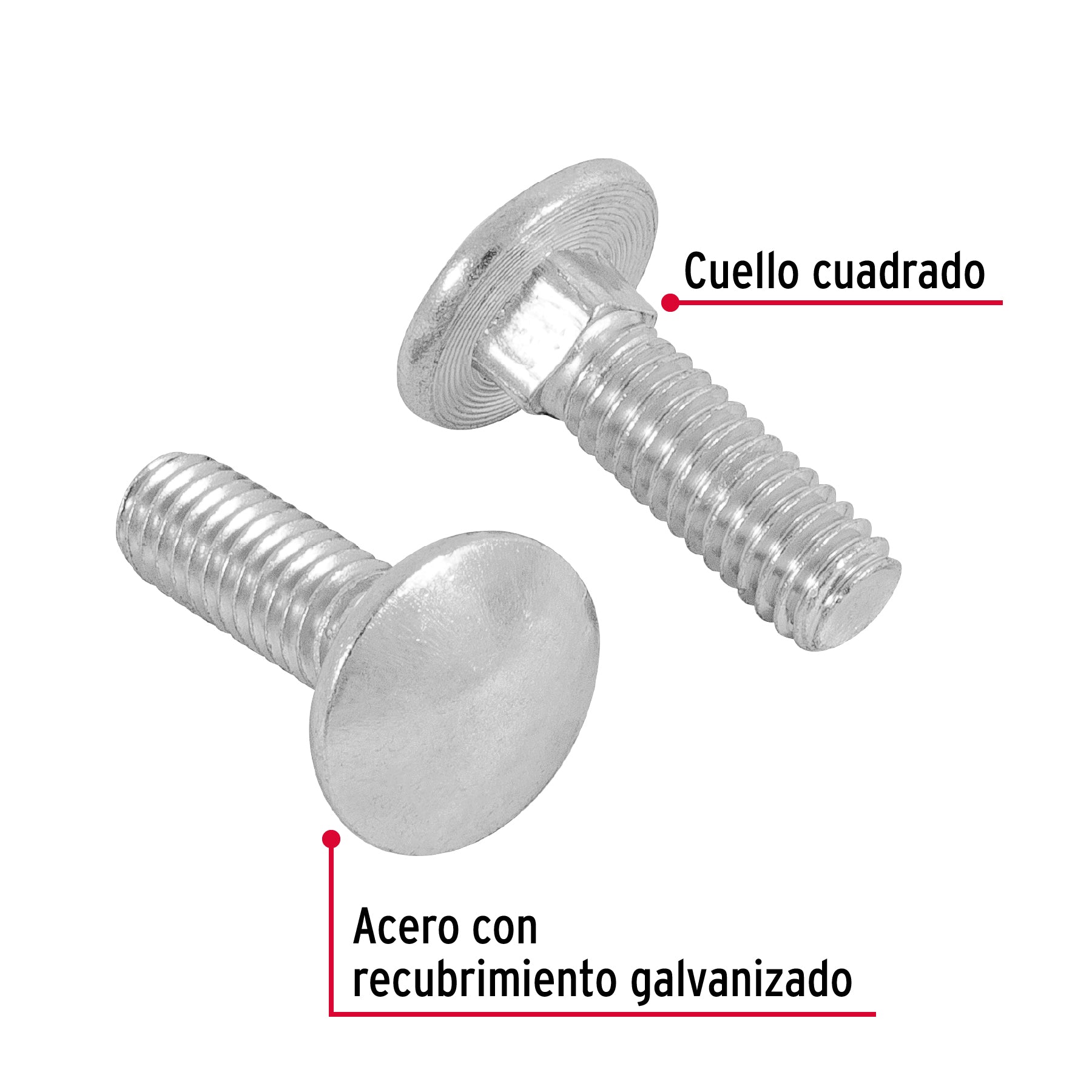 Bolsa con 60 tornillos 5/16" x 1" tipo coche, FIERO