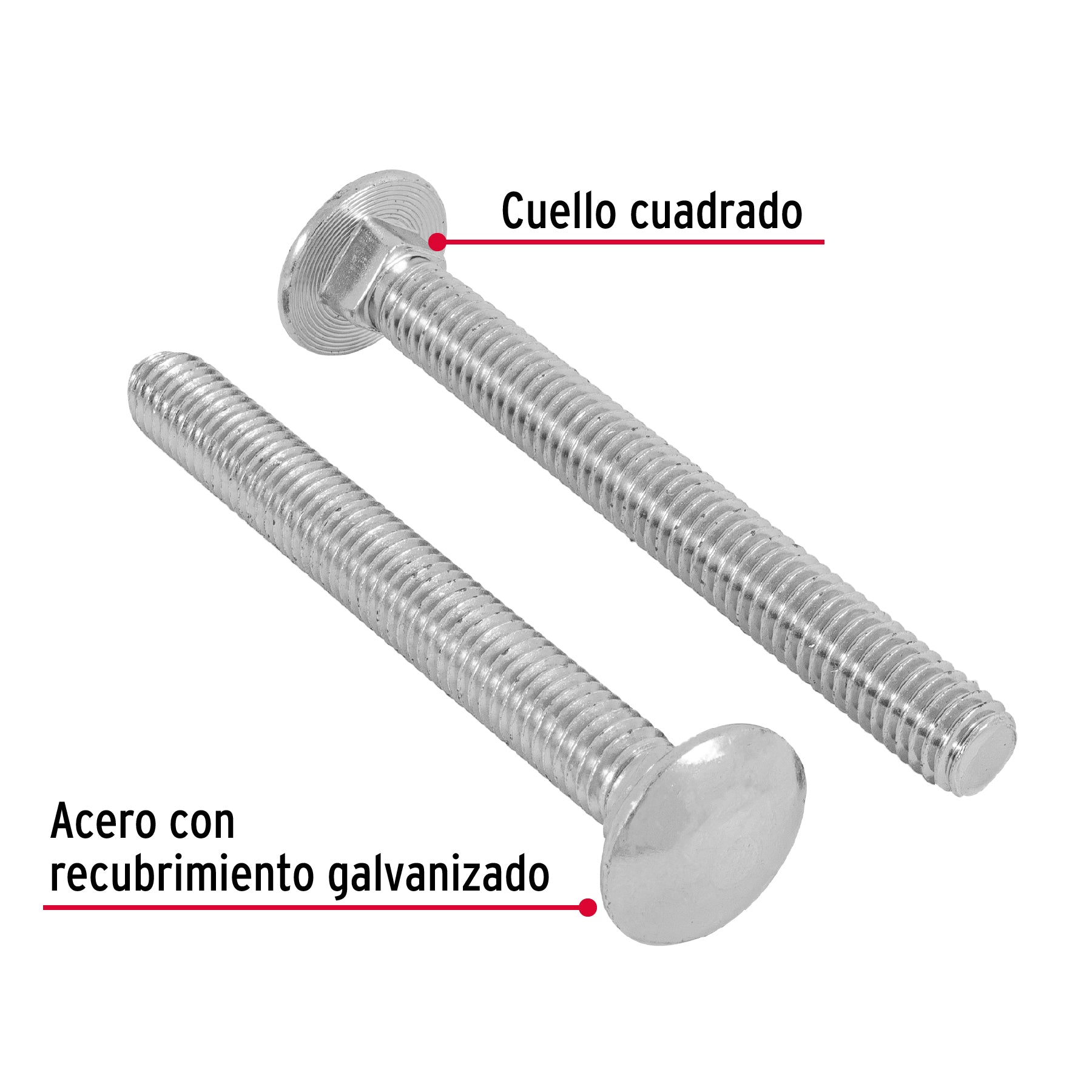 Bolsa con 20 tornillos 7/16" x 4" tipo coche, FIERO