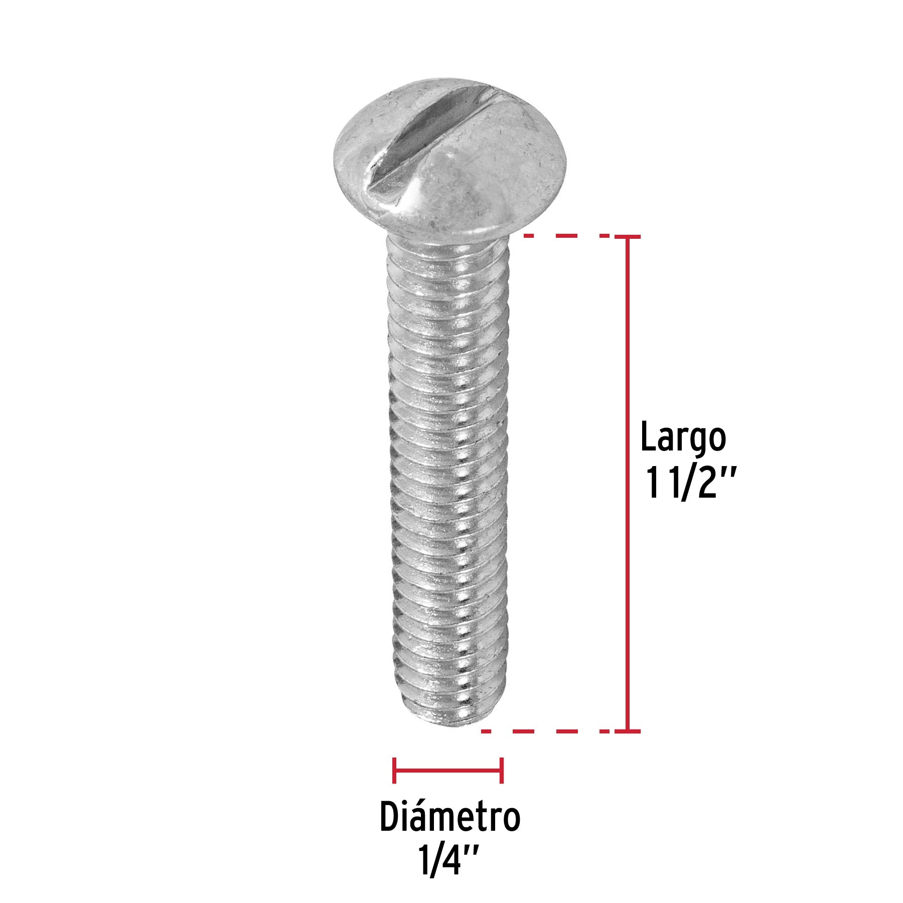 Bolsa con 80 tornillos 1/4" x 1-1/2" tipo estufa, FIERO