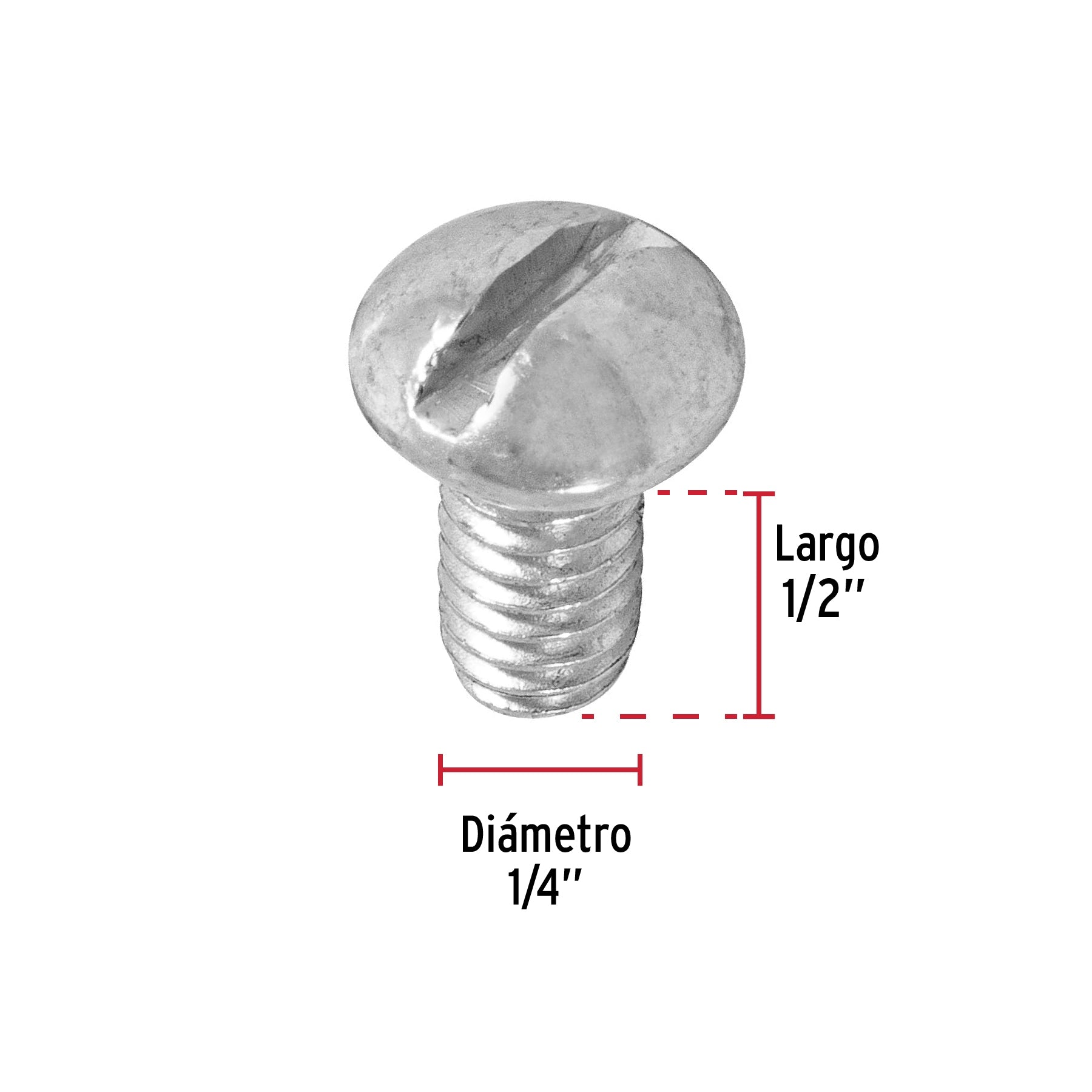 Bolsa con 150 tornillos 1/4" x 1/2" tipo estufa, FIERO