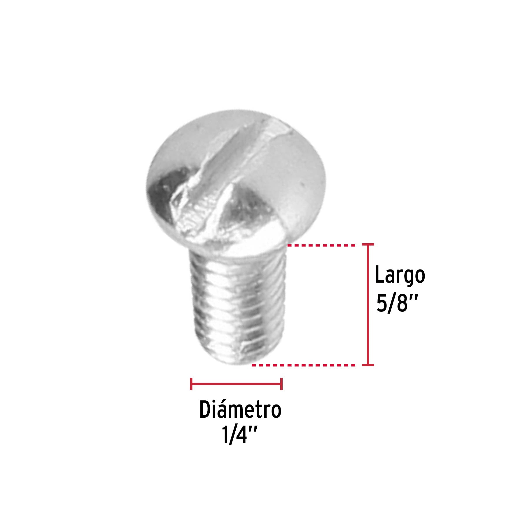 Bolsa con 150 tornillos 1/4" x 5/8" tipo estufa, FIERO