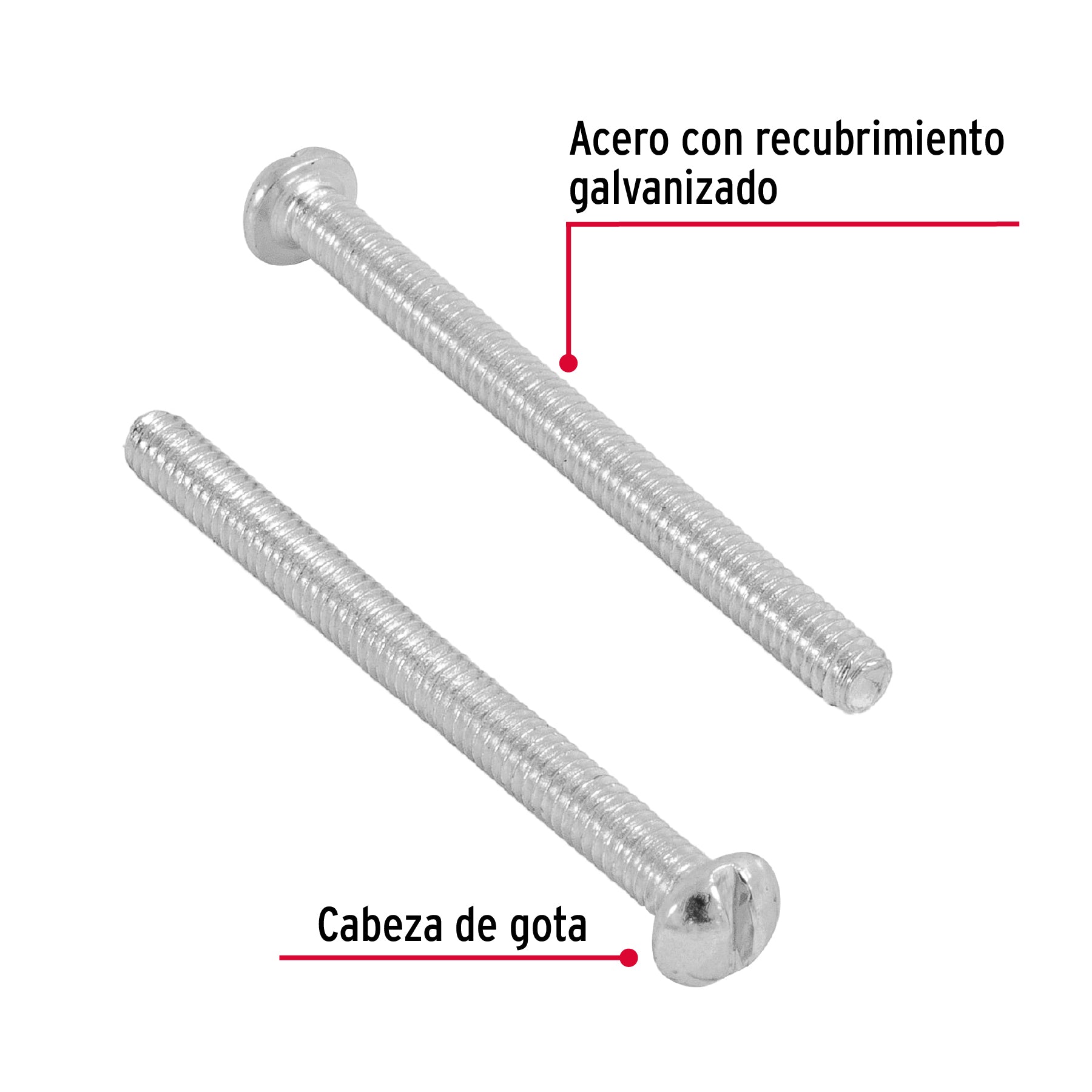 Bolsa con 300 tornillos 1/8" x 1-1/2" tipo estufa, FIERO
