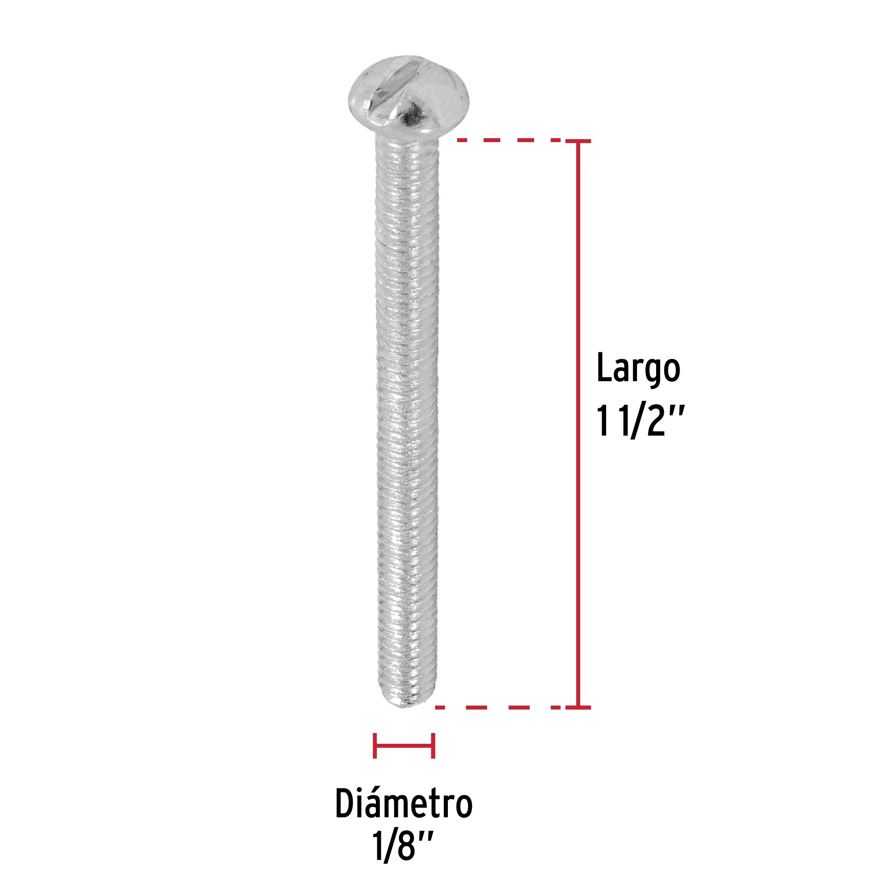 Bolsa con 300 tornillos 1/8" x 1-1/2" tipo estufa, FIERO