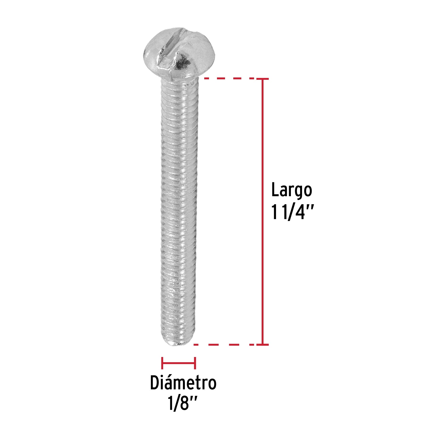 Bolsa con 350 tornillos 1/8" x 1-1/4" tipo estufa, FIERO