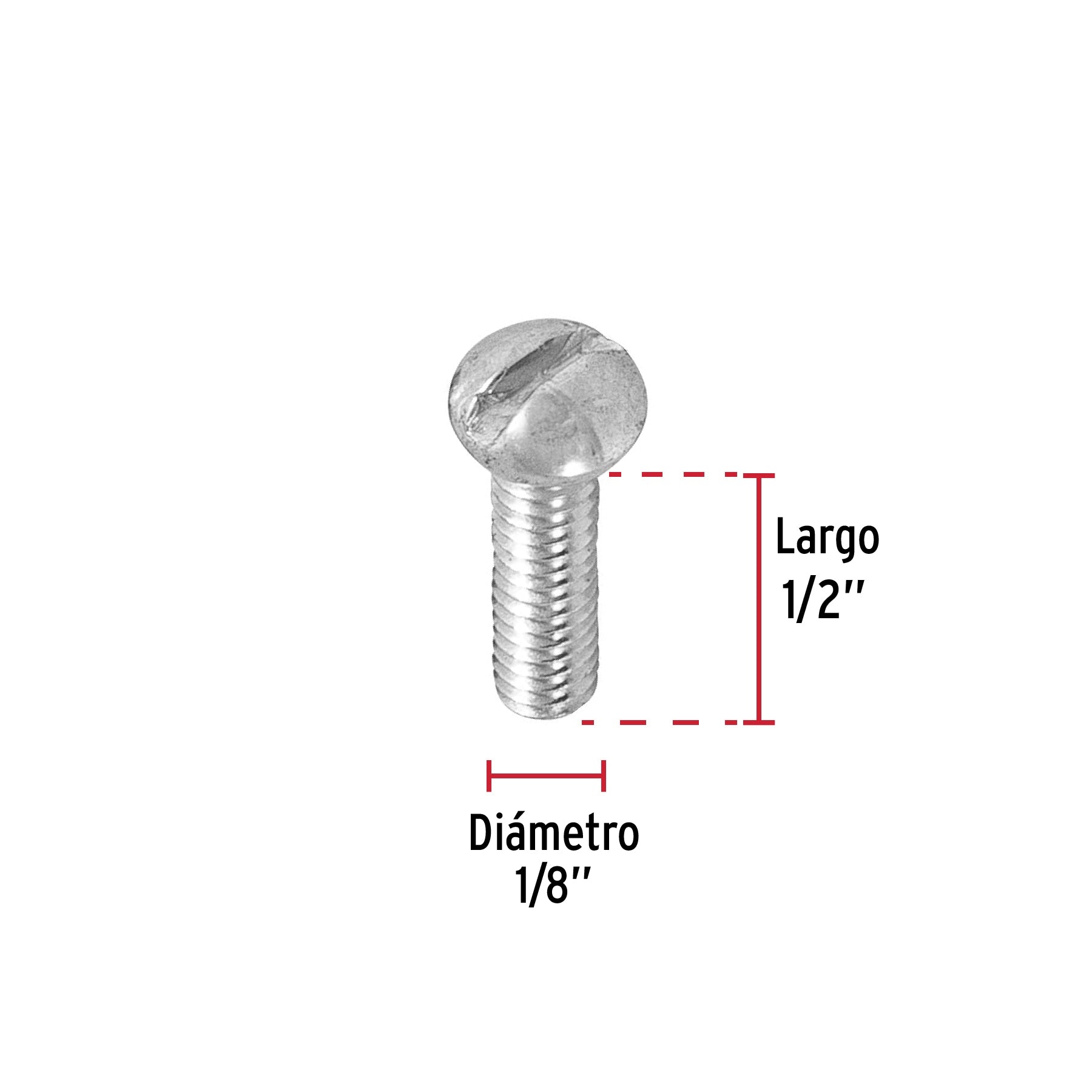Bolsa con 700 tornillos 1/8" x 1/2" tipo estufa, FIERO