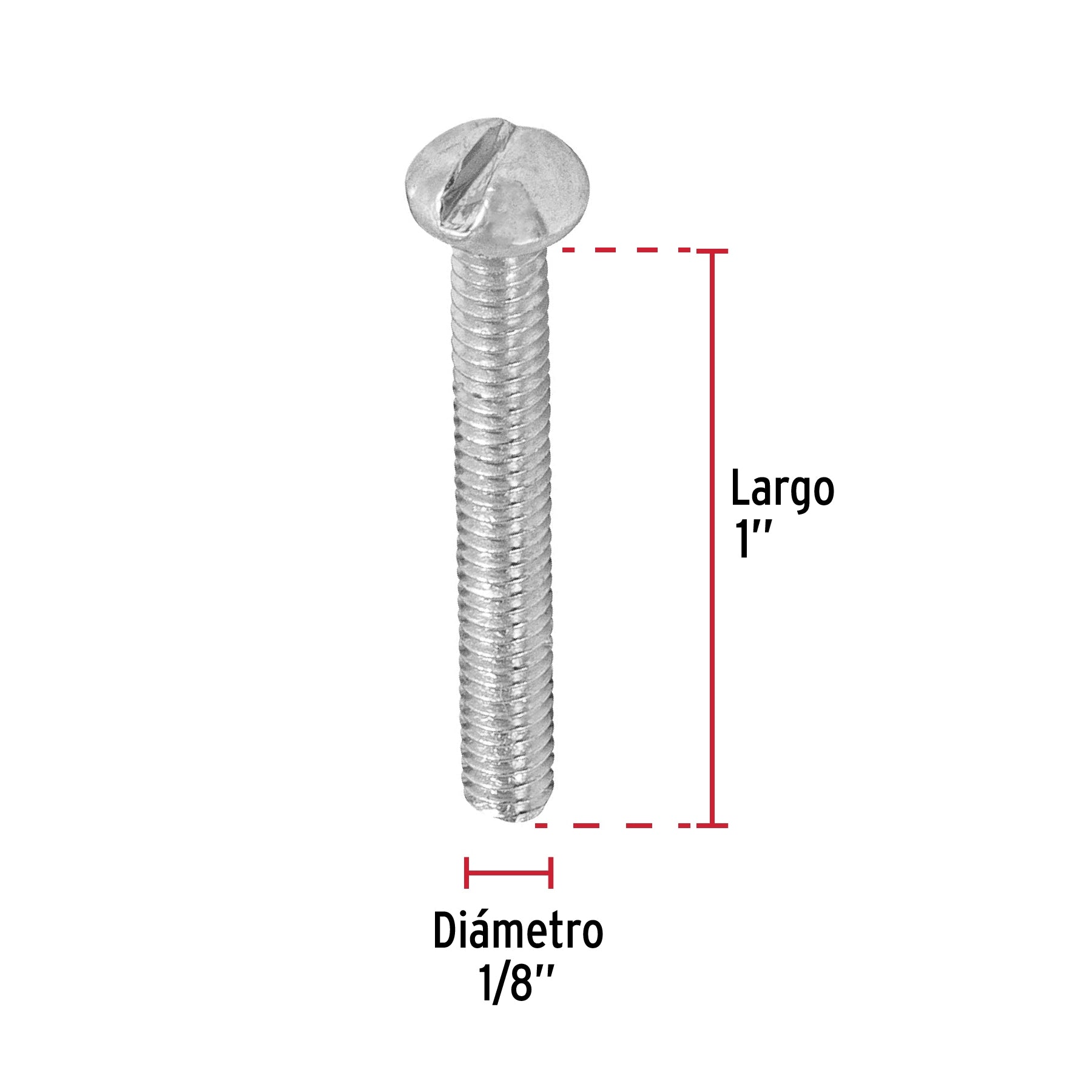 Bolsa con 400 tornillos 1/8" x 1" tipo estufa, FIERO