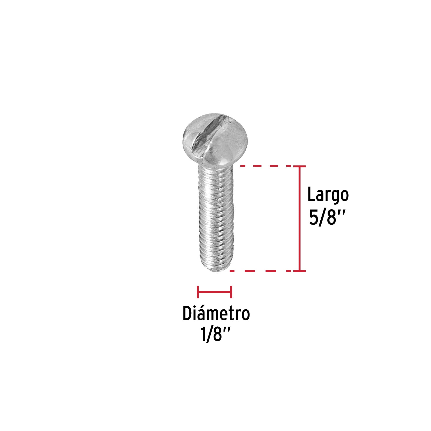 Bolsa con 600 tornillos 1/8" x 5/8" tipo estufa, FIERO