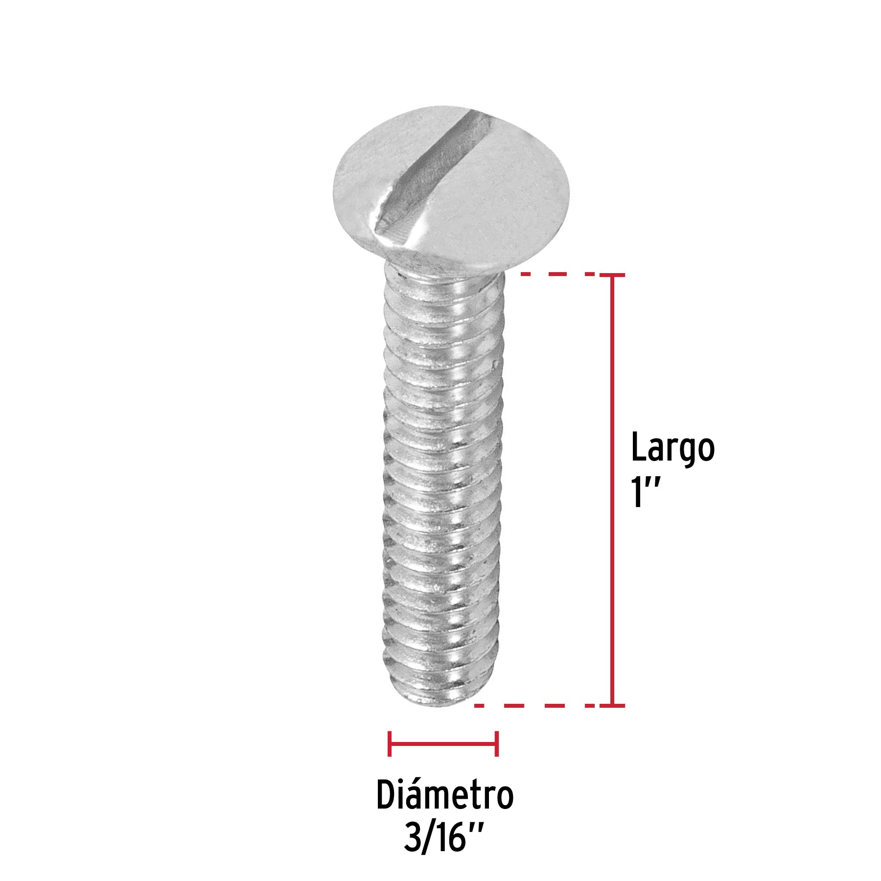 Bolsa con 150 tornillos 3/16" x 1-1/4" tipo estufa, FIERO