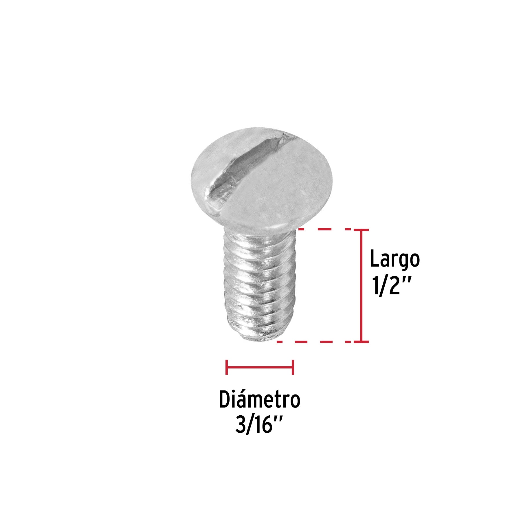 Bolsa con 300 tornillos 3/16" x 1/2" tipo estufa, FIERO