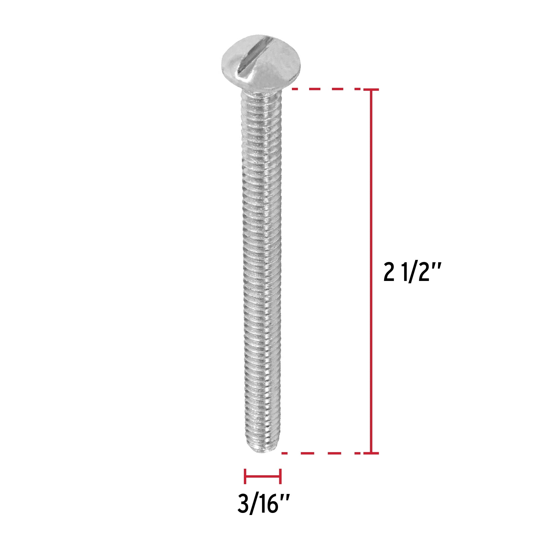 Bolsa con 100 tornillos 3/16" x 2-1/2" tipo estufa, FIERO