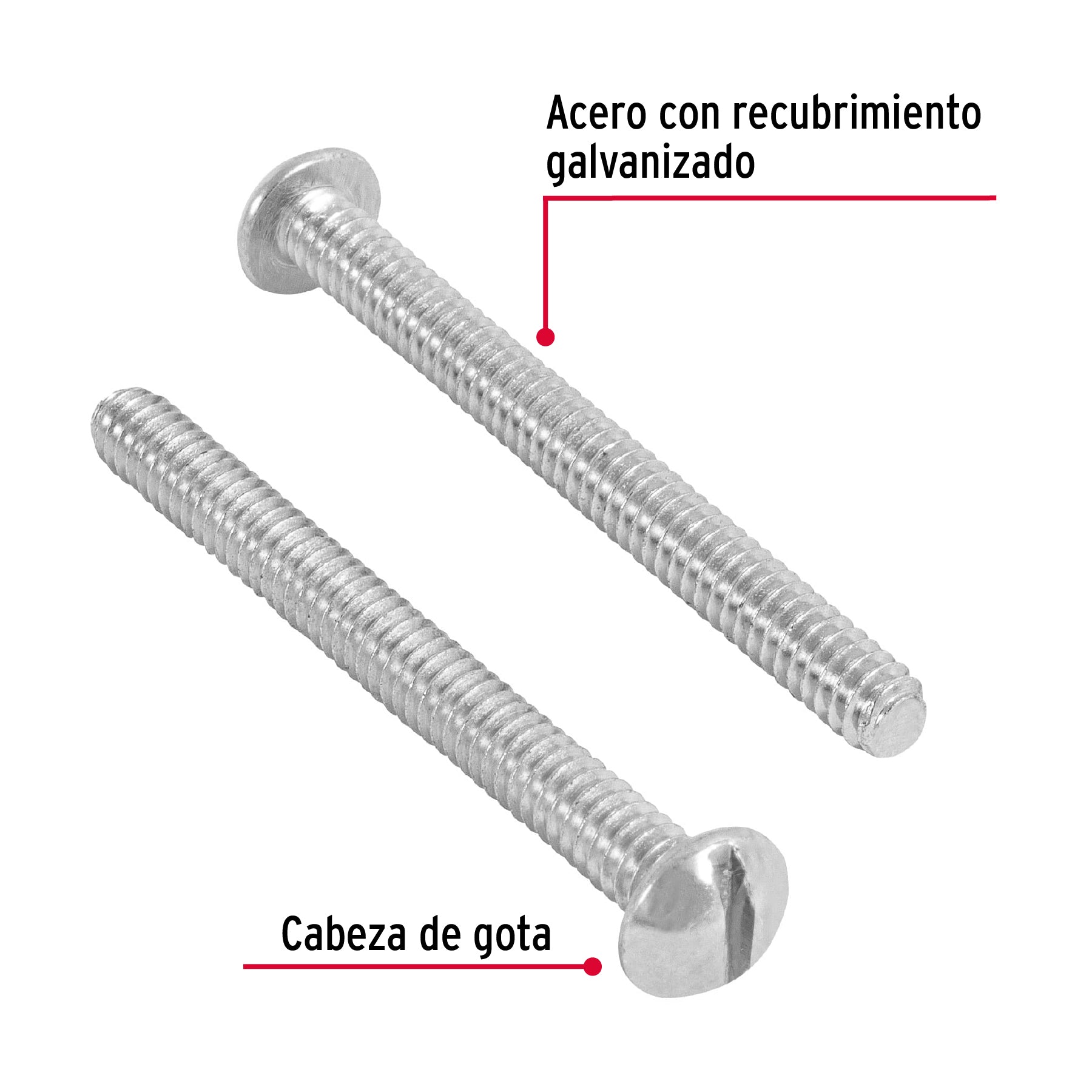 Bolsa con 100 tornillos 3/16" x 2" tipo estufa, FIERO