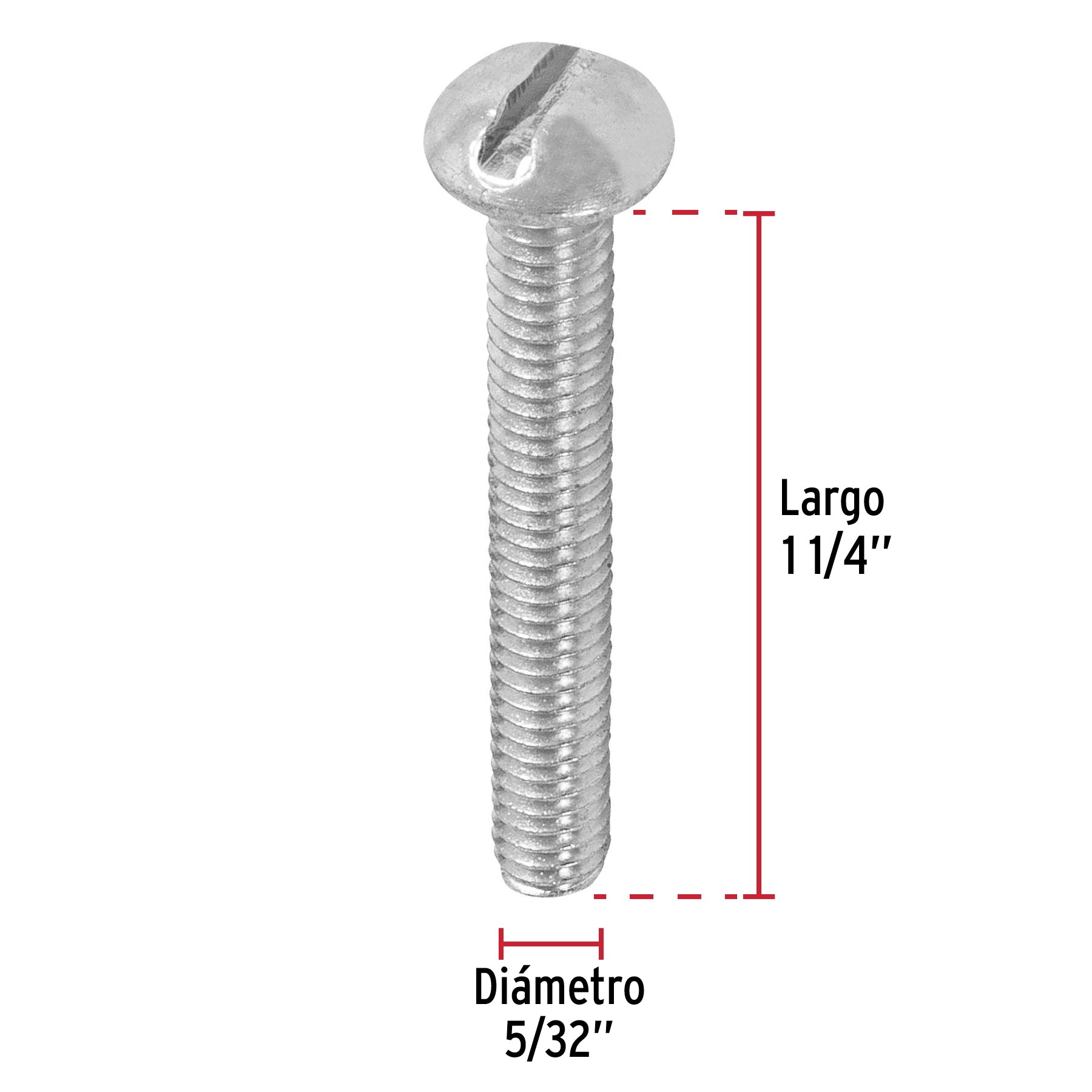 Bolsa con 250 tornillos 5/32" x 1-1/4" tipo estufa, FIERO