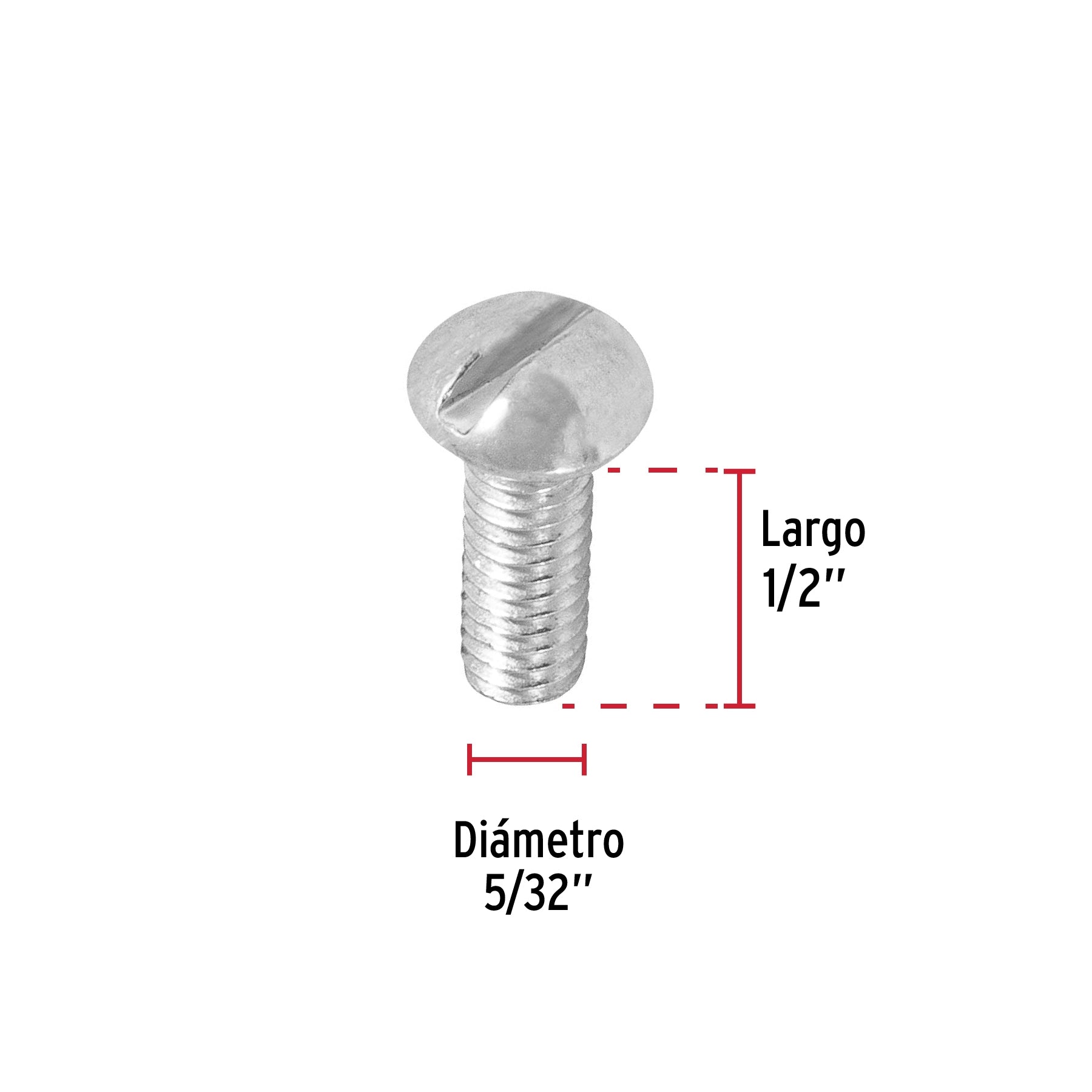 Bolsa con 450 tornillos 5/32" x 1/2" tipo estufa, FIERO