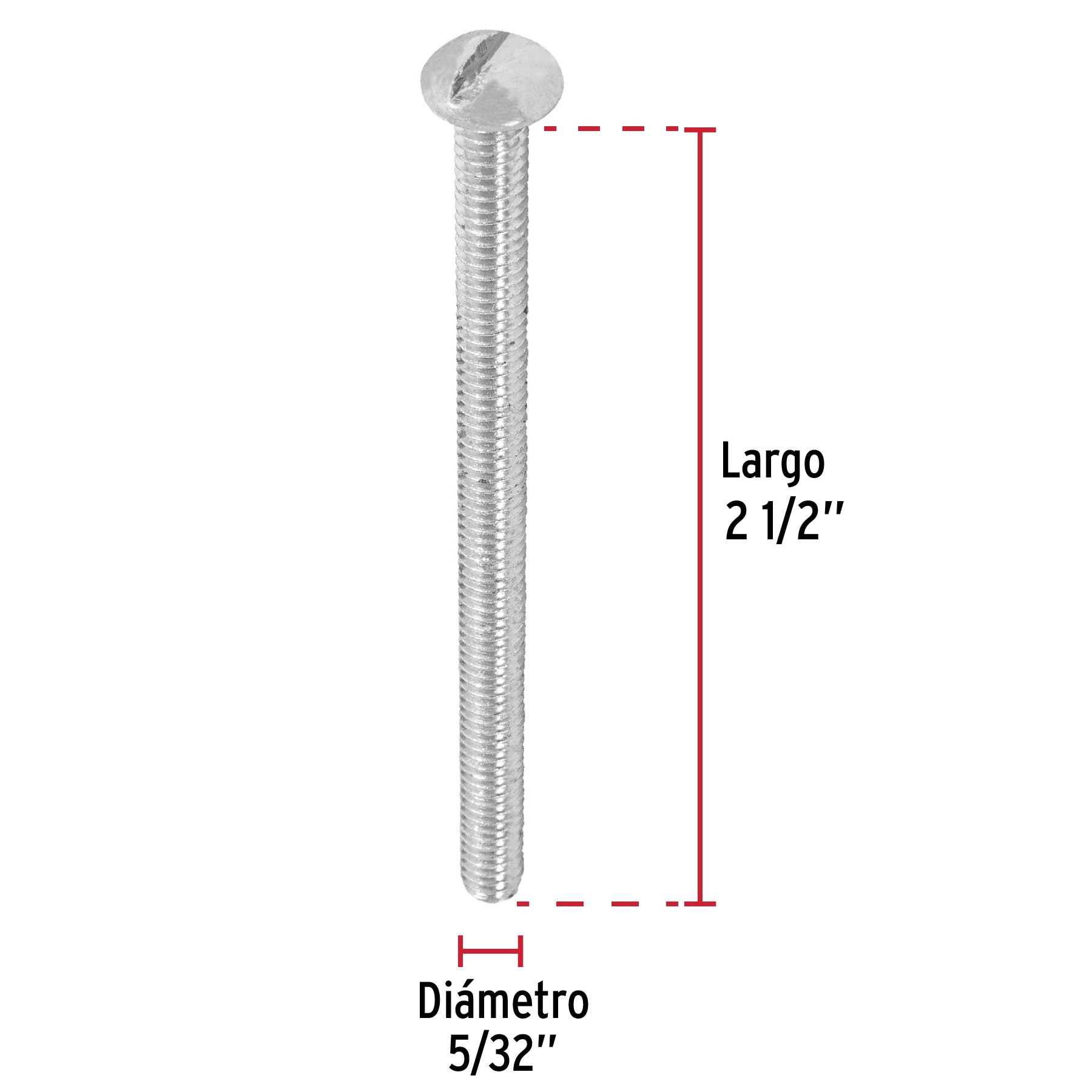 Bolsa con 150 tornillos 5/32" x 2-1/2" tipo estufa, FIERO