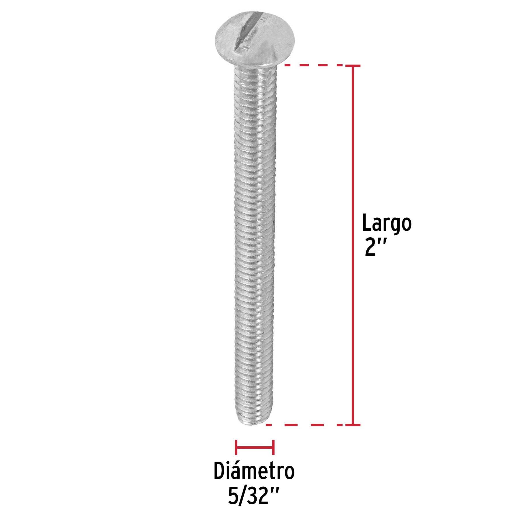 Bolsa con 150 tornillos 5/32" x 2" tipo estufa, FIERO