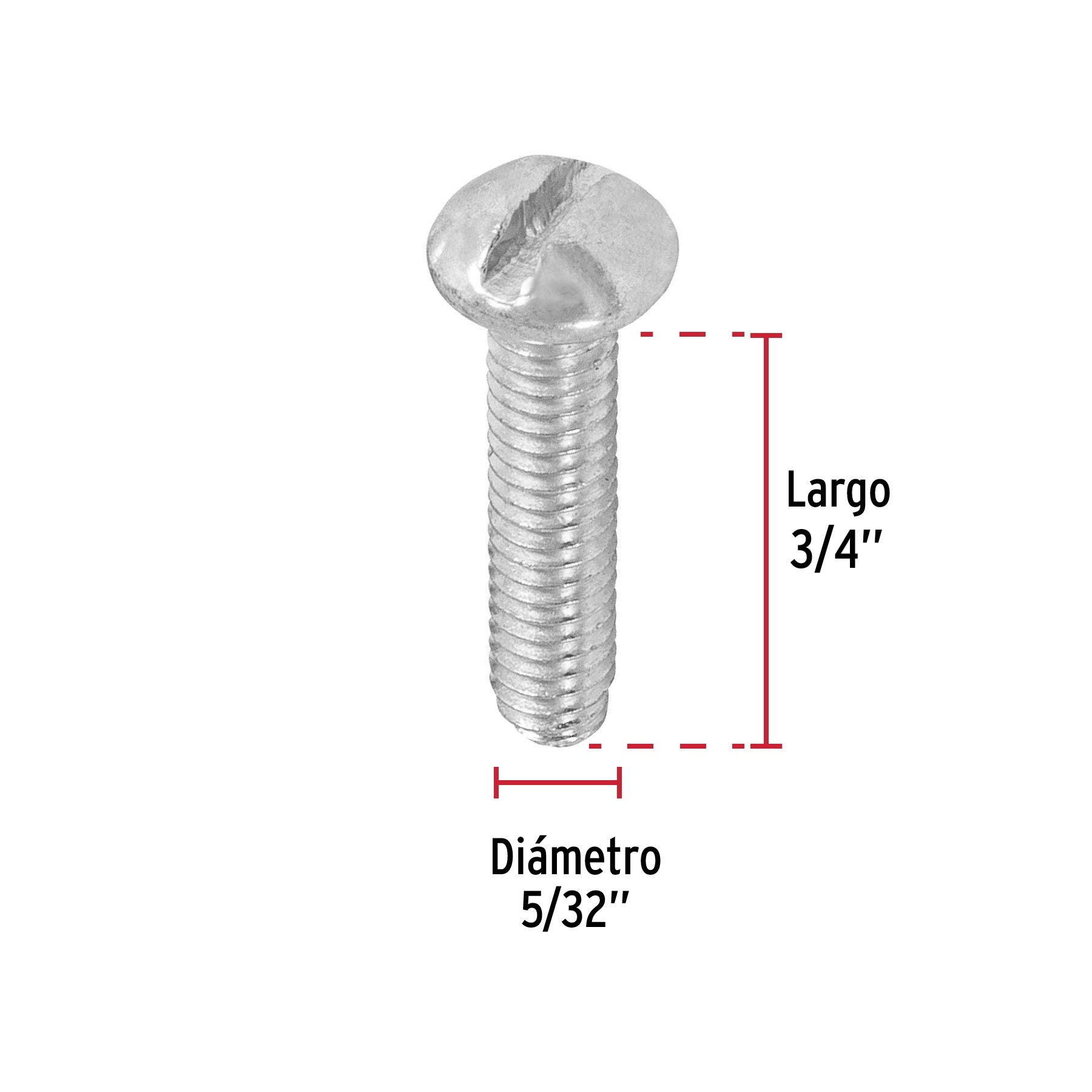 Bolsa con 350 tornillos 5/32" x 3/4" tipo estufa, FIERO