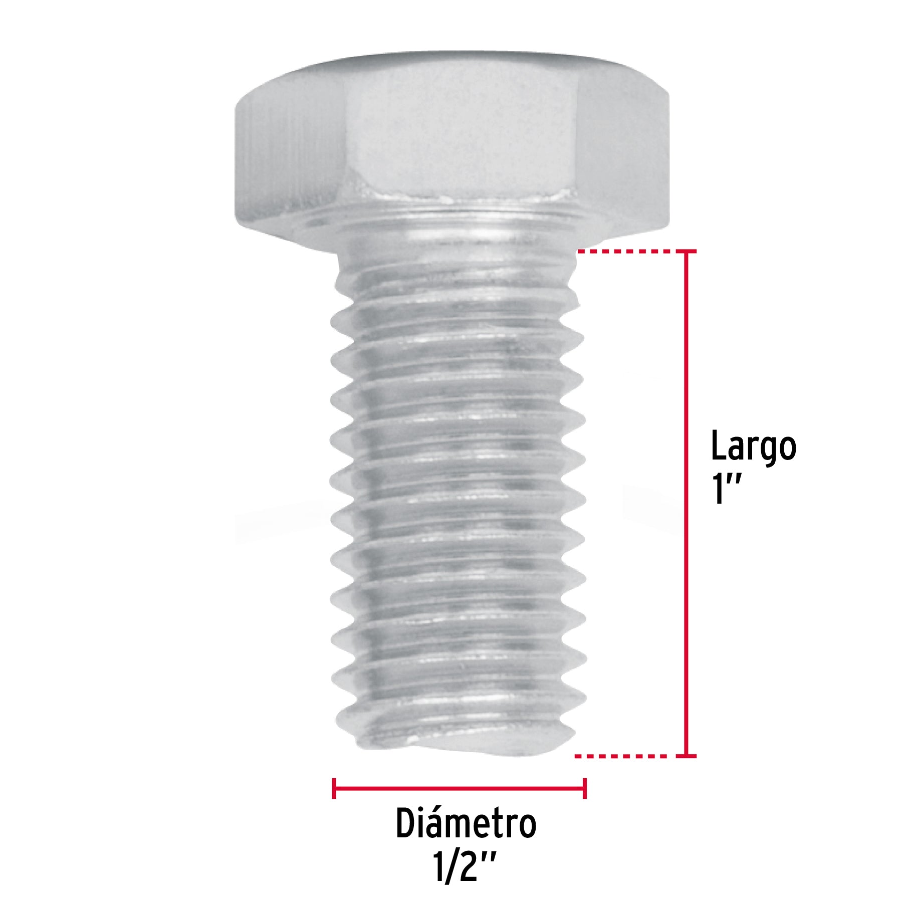 Bolsa con 40 tornillos 1/2" x 1" tipo máquina, FIERO