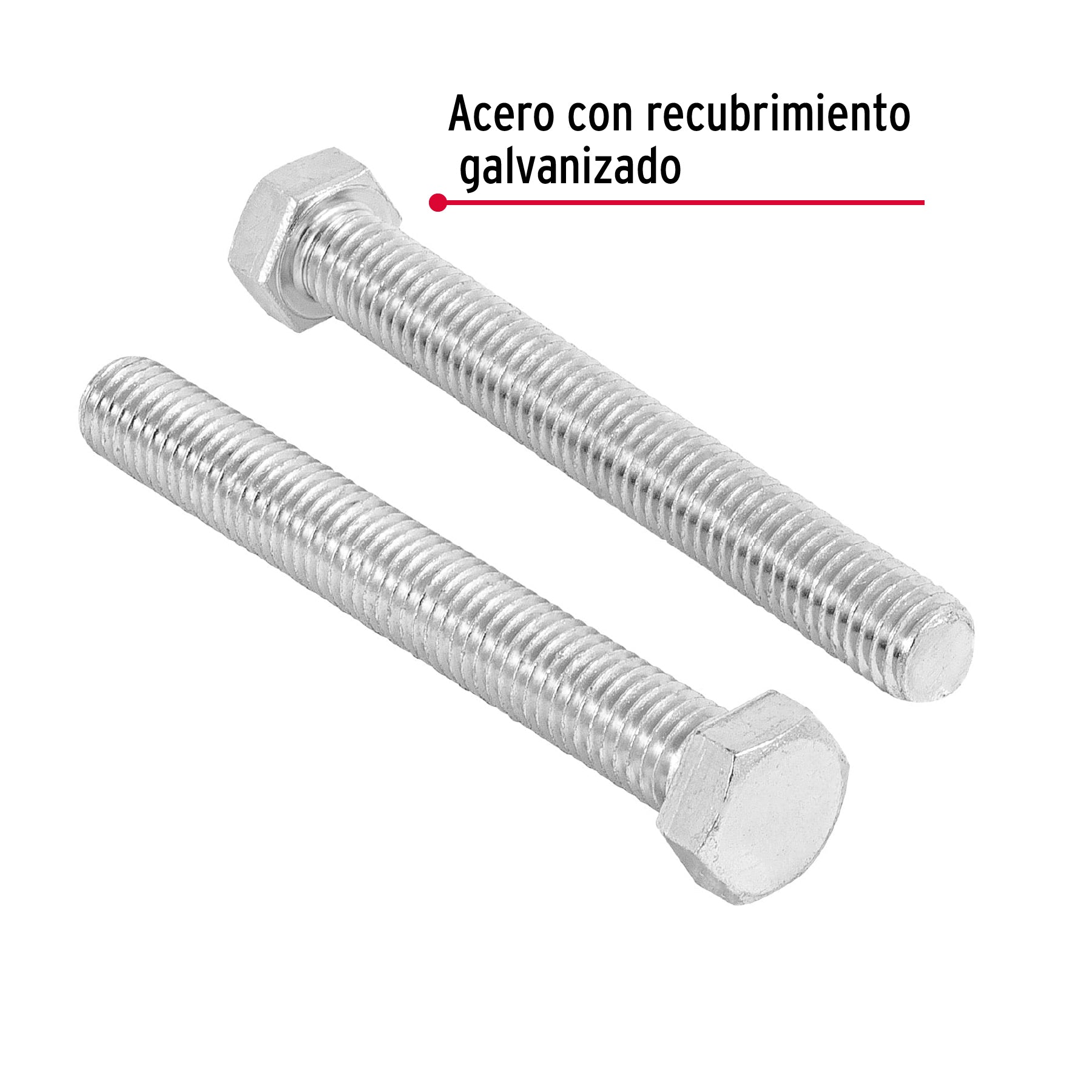 Bolsa con 15 tornillos 1/2" x 4" tipo máquina, FIERO