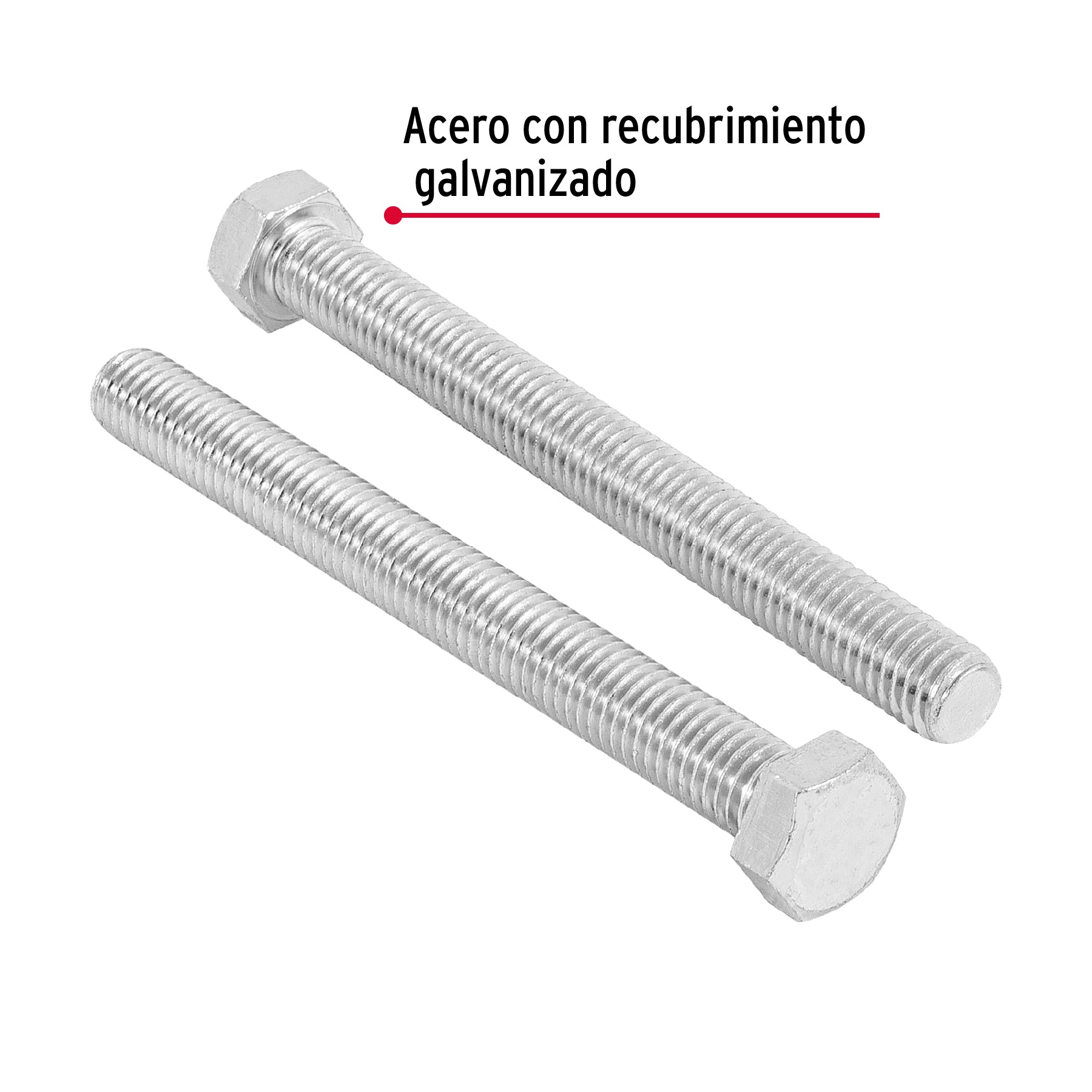 Bolsa con 10 tornillos 1/2" x 5" tipo máquina, FIERO