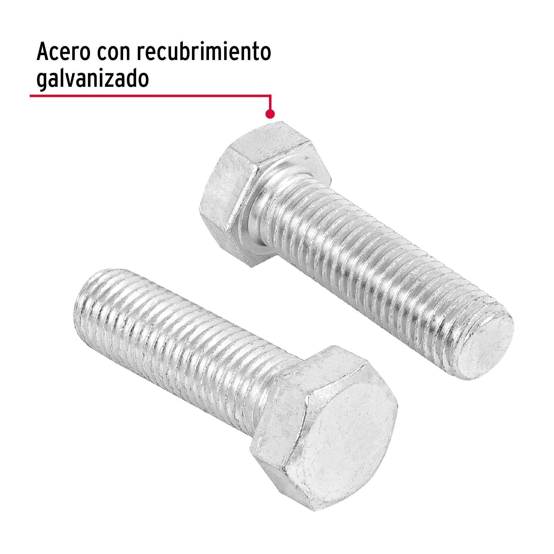 Bolsa con 6 tornillos 3/4" x 2-1/2" tipo máquina, FIERO