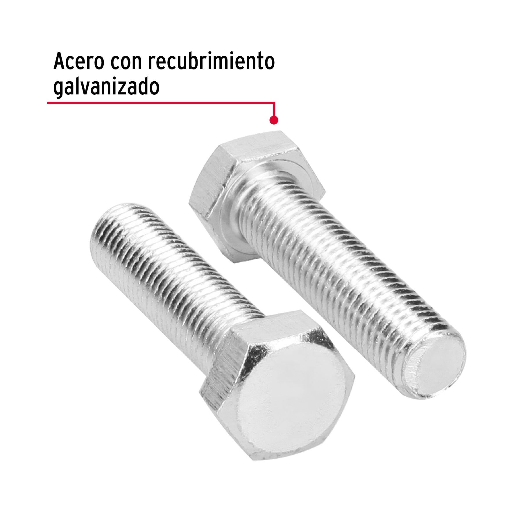 Bolsa con 4 tornillos 3/4" x 3" tipo máquina, FIERO