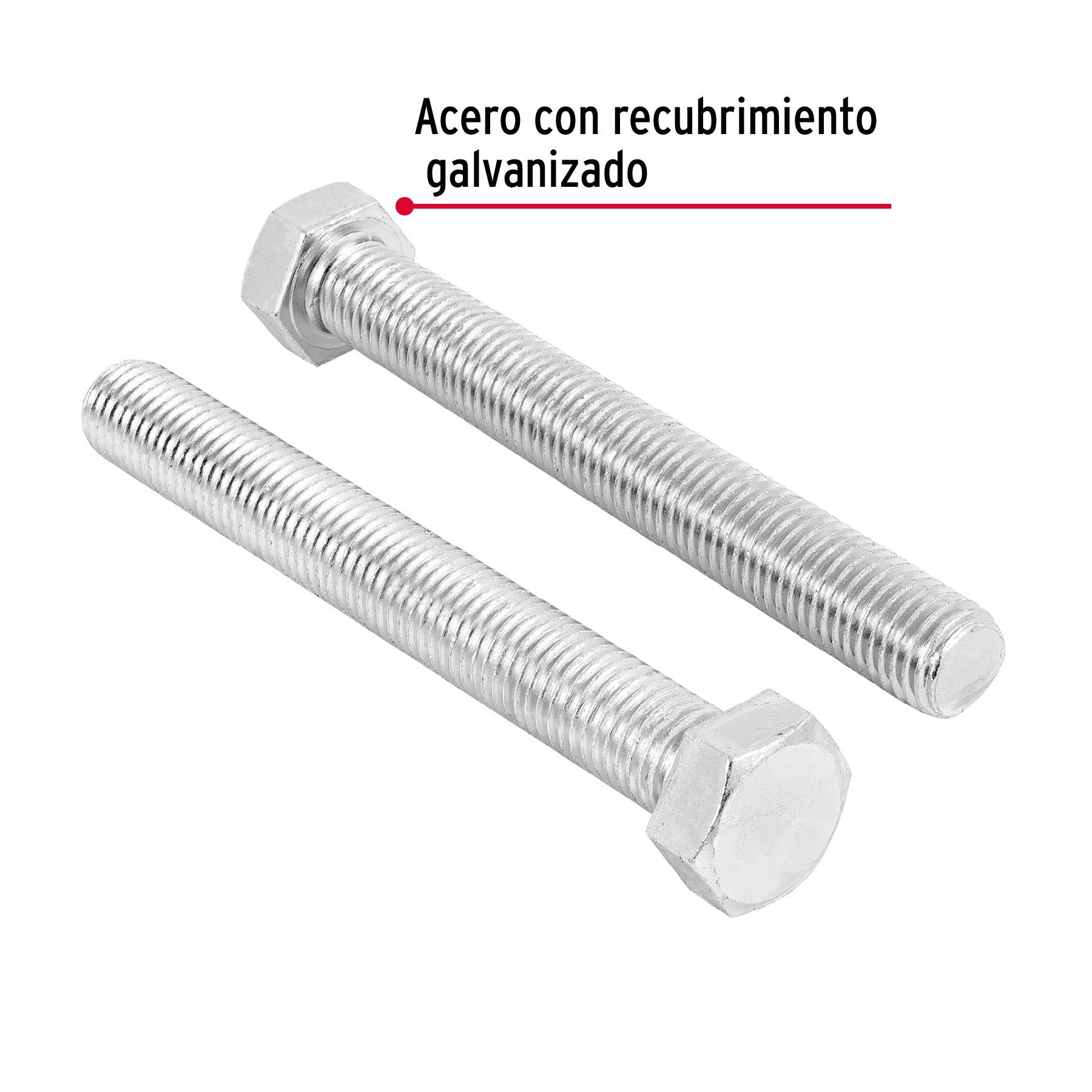 Bolsa con 4 tornillos 3/4" x 5" tipo máquina, FIERO