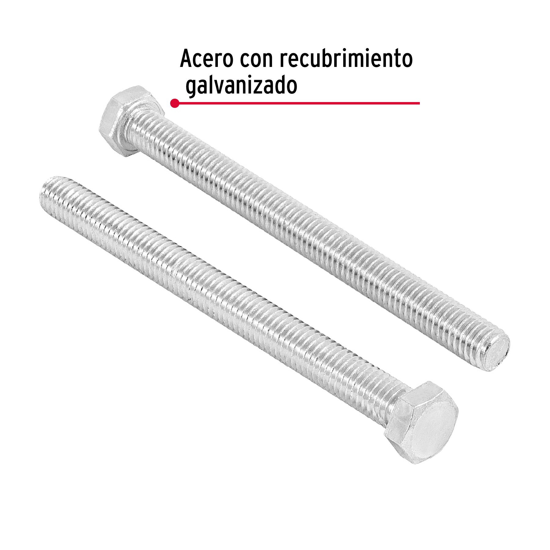Bolsa con 15 tornillos 3/8" x 4-1/2" tipo máquina, FIERO