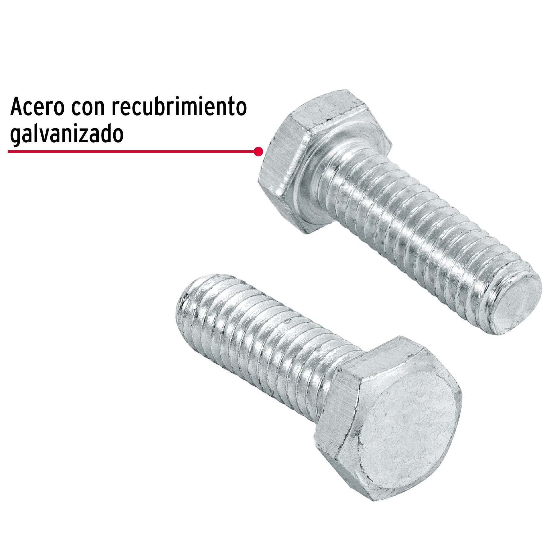 Bolsa con 60 tornillos 5/16" x 1" tipo máquina, FIERO