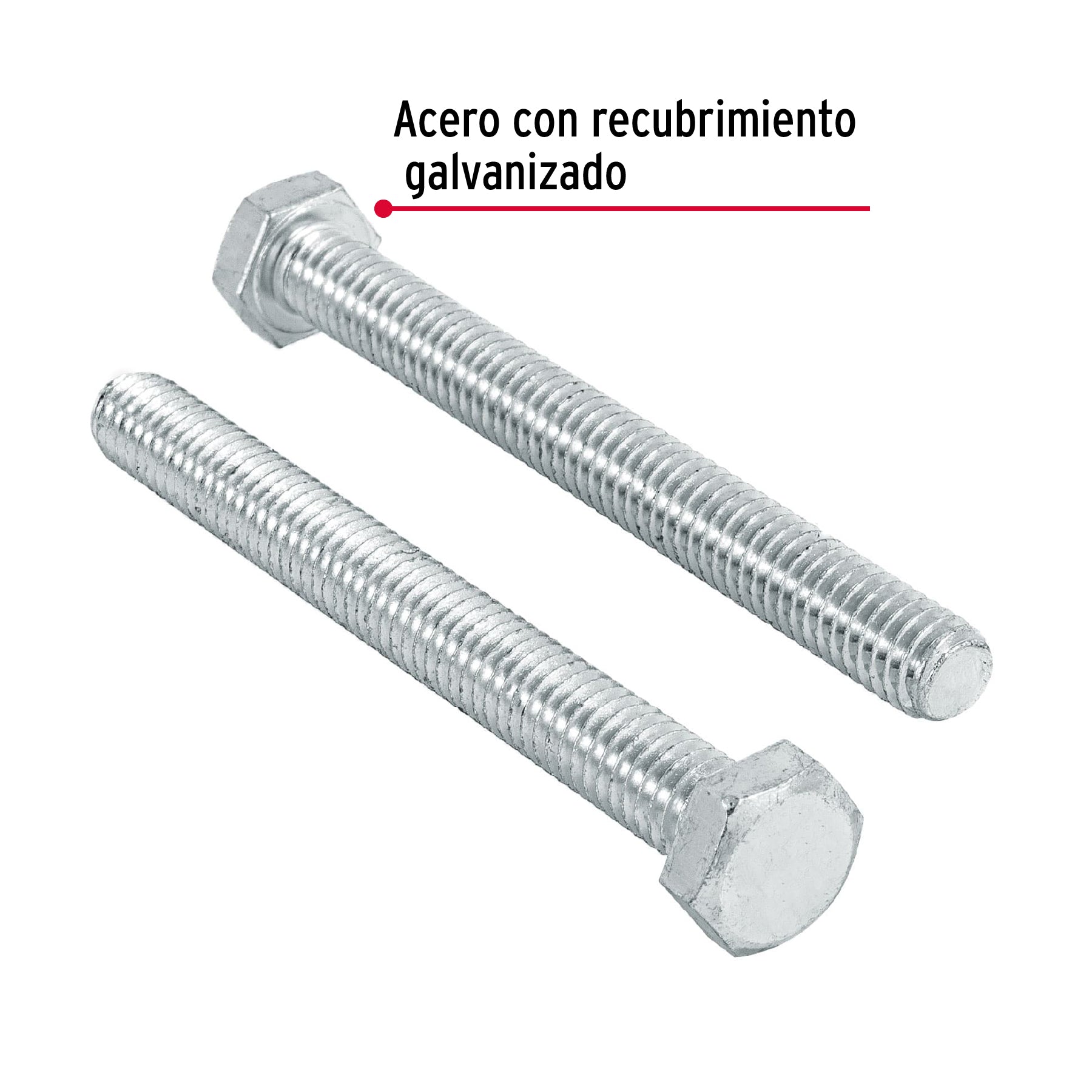 Bolsa con 60 tornillos 5/16" x 3" tipo máquina, FIERO
