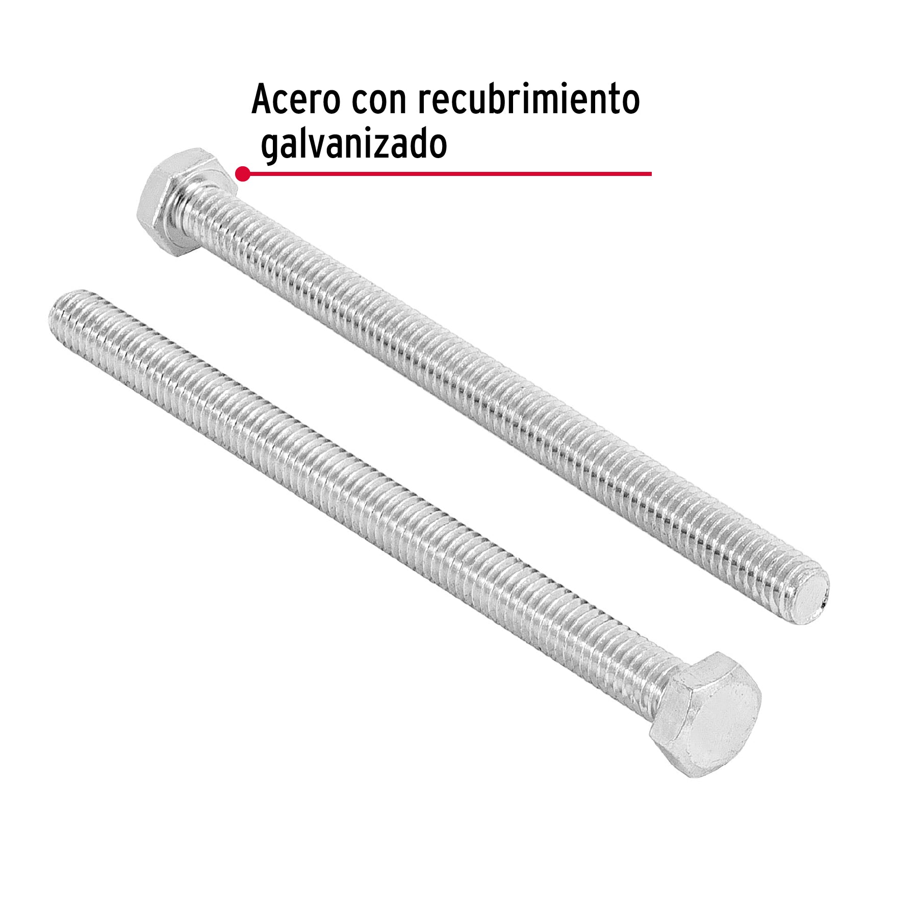 Bolsa con 30 tornillos 5/16" x 4-1/2" tipo máquina, FIERO