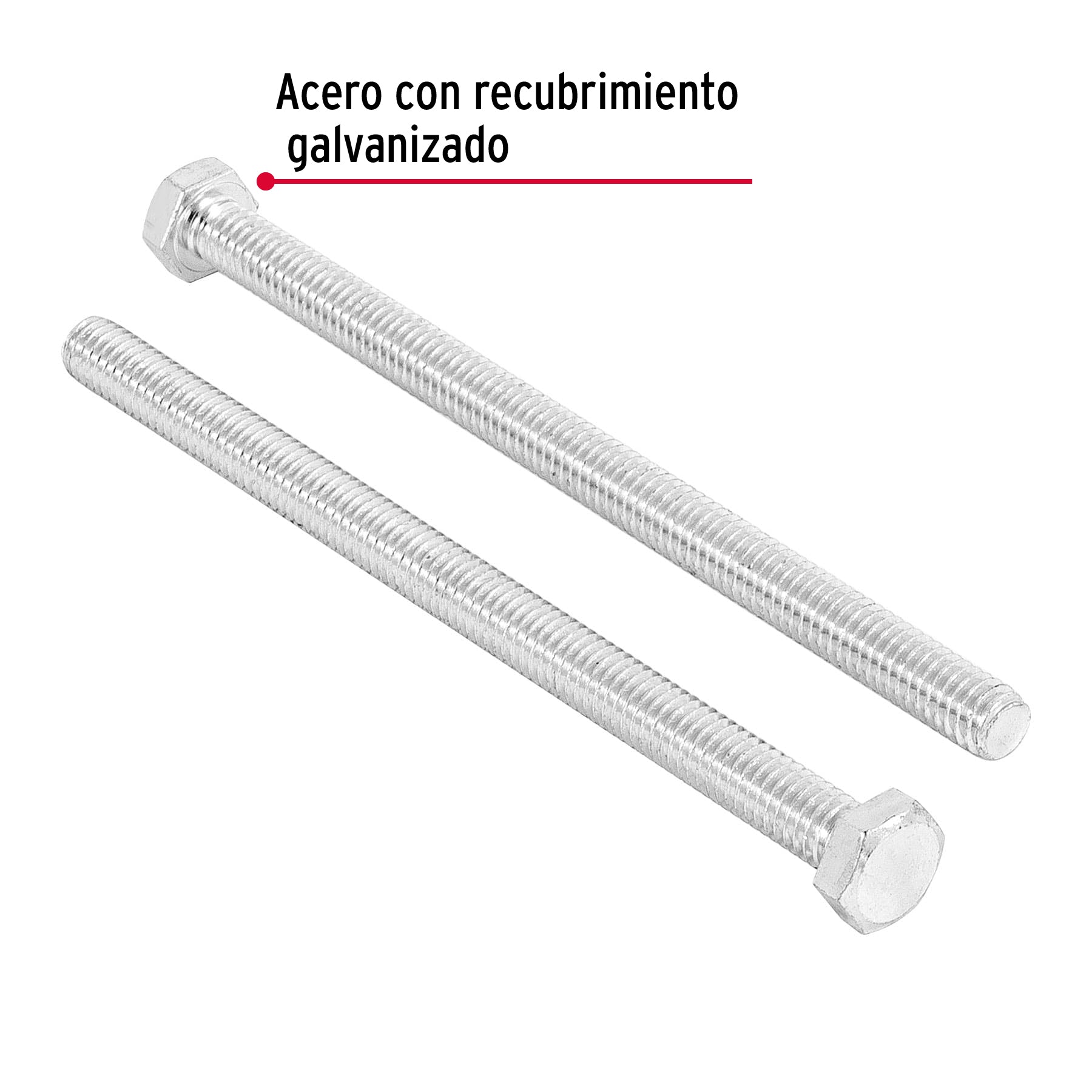 Bolsa con 30 tornillos 5/16" x 5" tipo máquina, FIERO