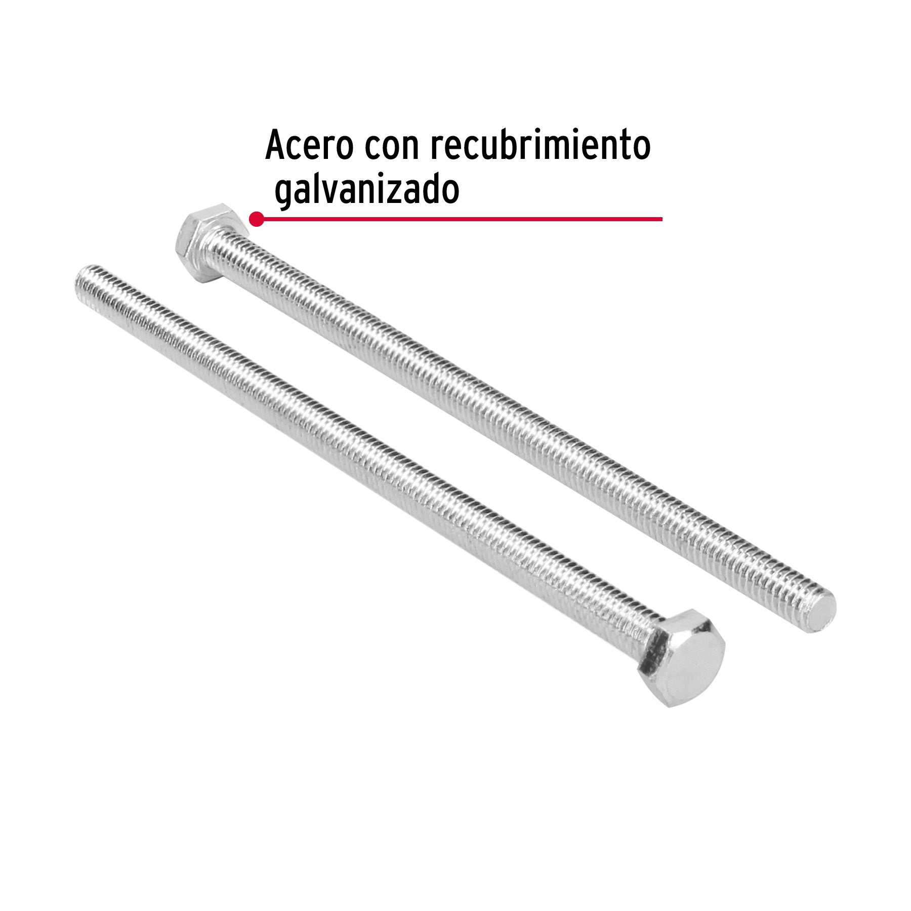 Bolsa con 30 tornillos 5/16" x 6" tipo máquina, FIERO