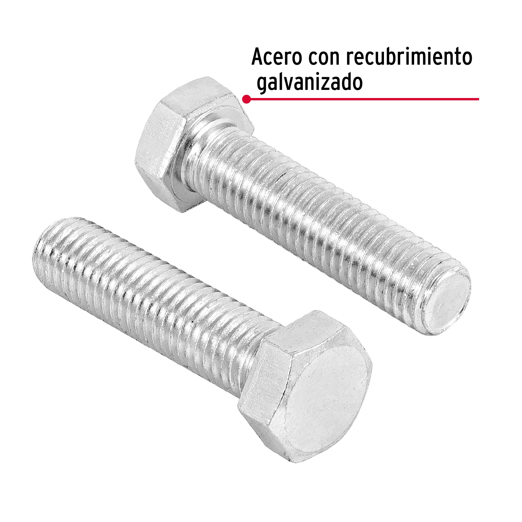 Bolsa con 8 tornillos 5/8" x 2-1/2" tipo máquina, FIERO