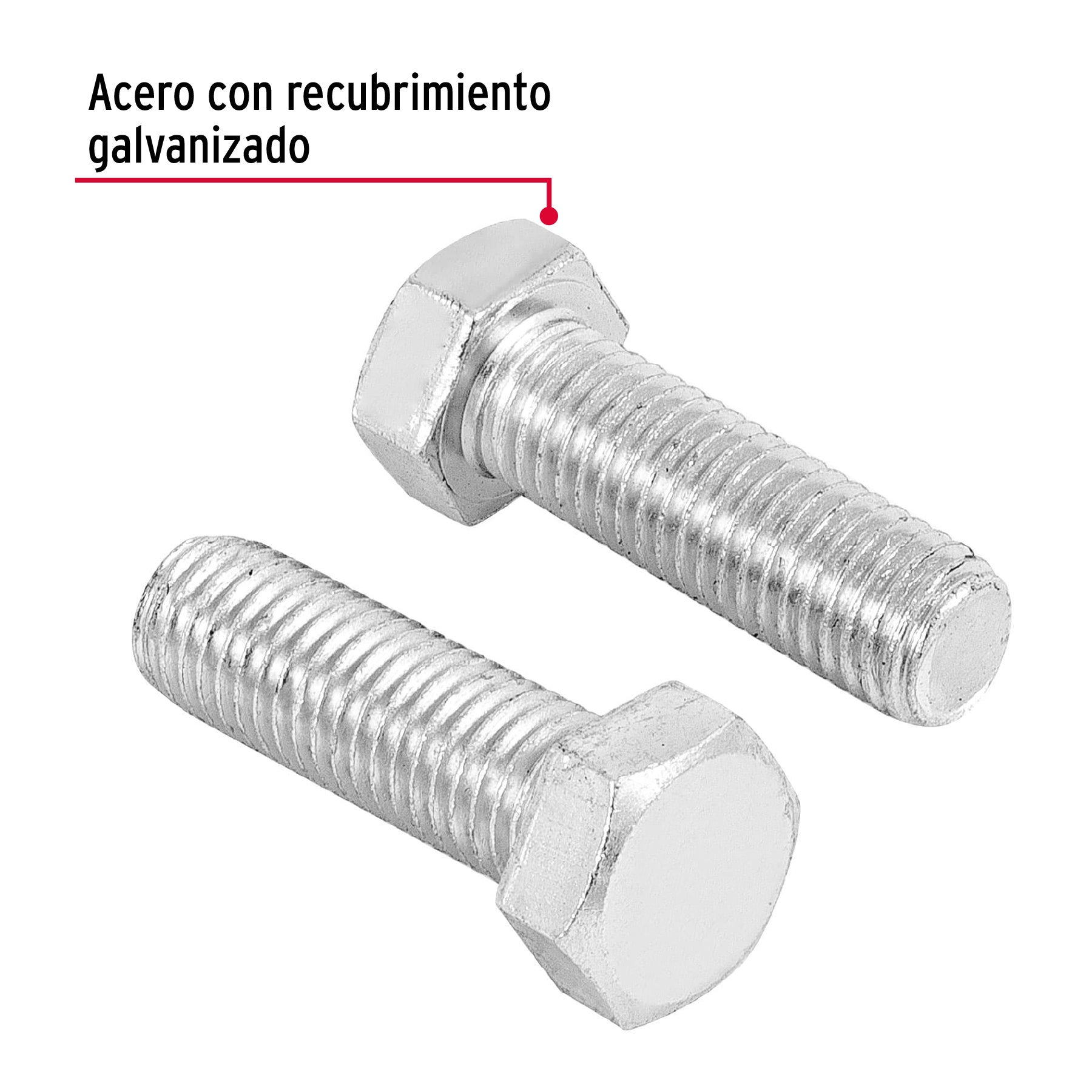 Bolsa con 10 tornillos 5/8" x 2" tipo máquina, FIERO