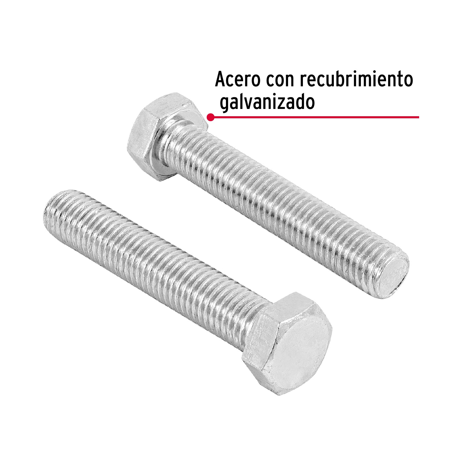 Bolsa con 6 tornillos 5/8" x 3-1/2" tipo máquina, FIERO